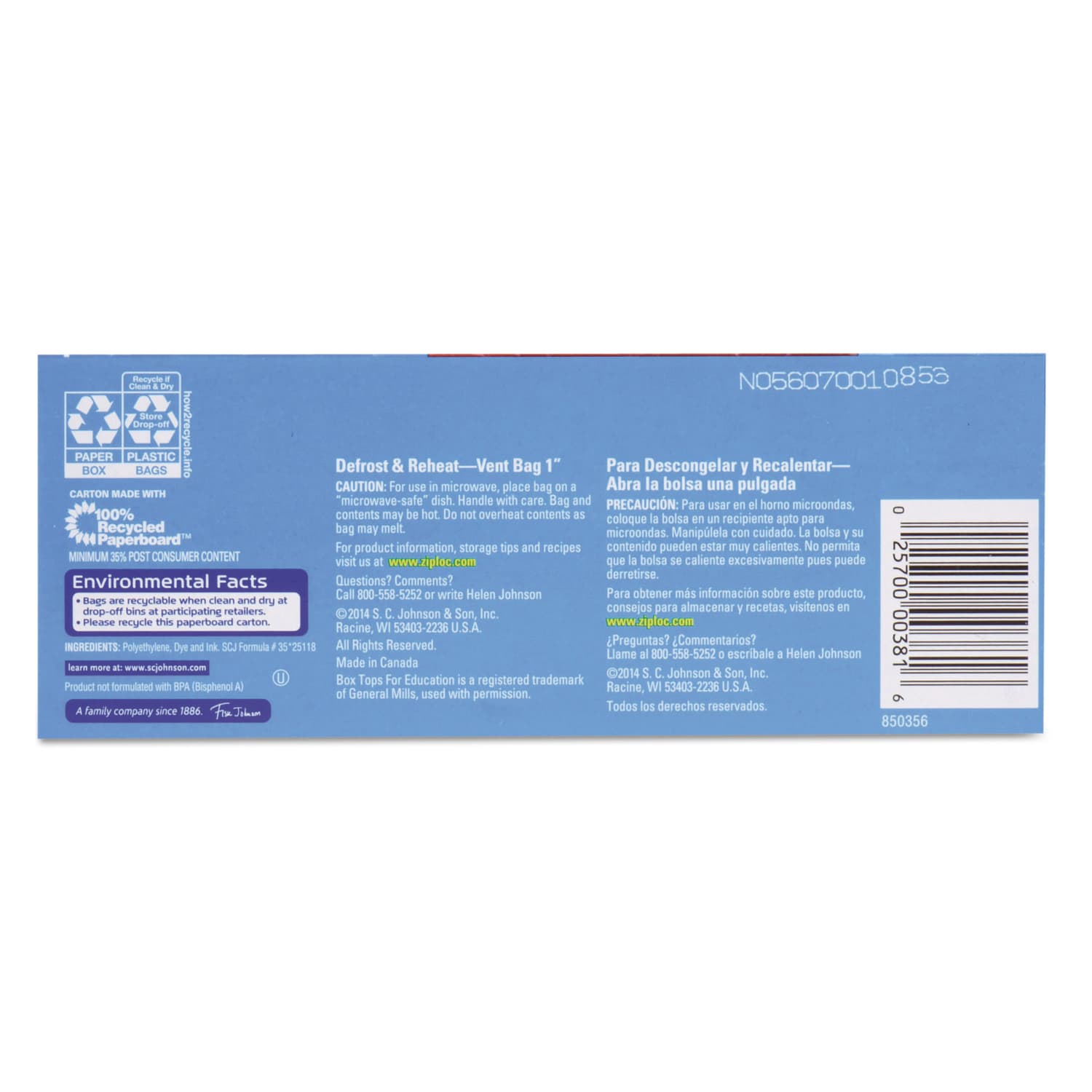 Ziploc Double-Zipper Freezer Bags, 7 3/4in x 7in, Clear, 38 Bags Per Box, Carton Of 9 Boxes - Image 6
