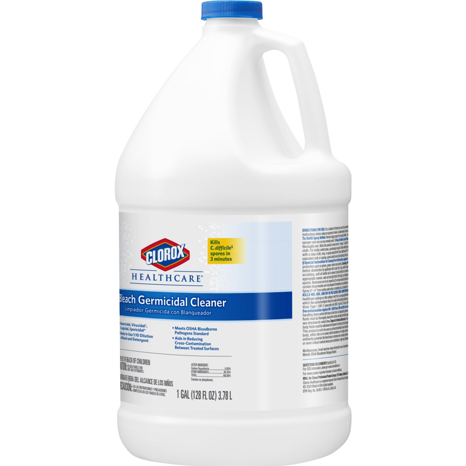 Clorox Healthcare Bleach Germicidal Cleaner Refill, 128 Ounces - Image 4
