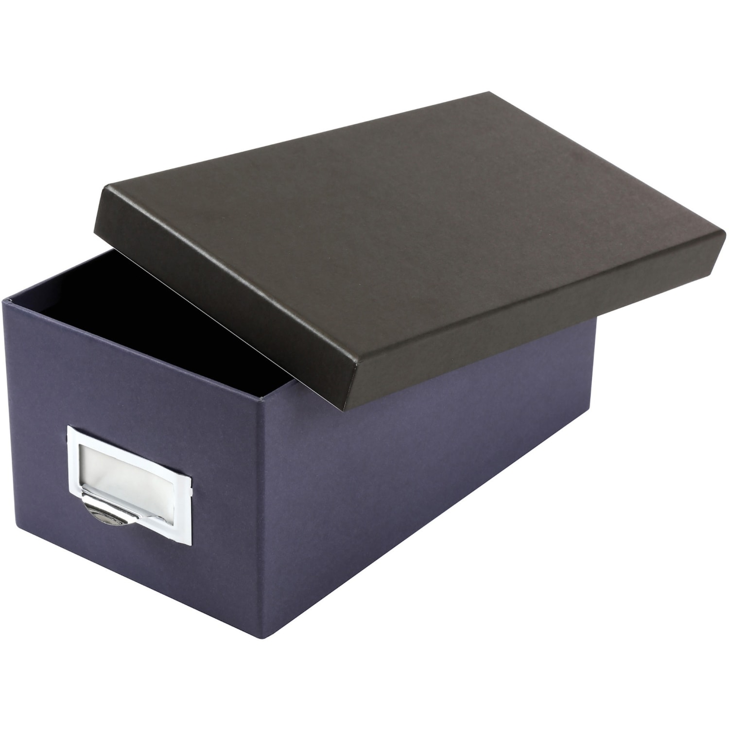Oxford Index Card Storage Box, 4in x 6in, Indigo/Black - Image 5