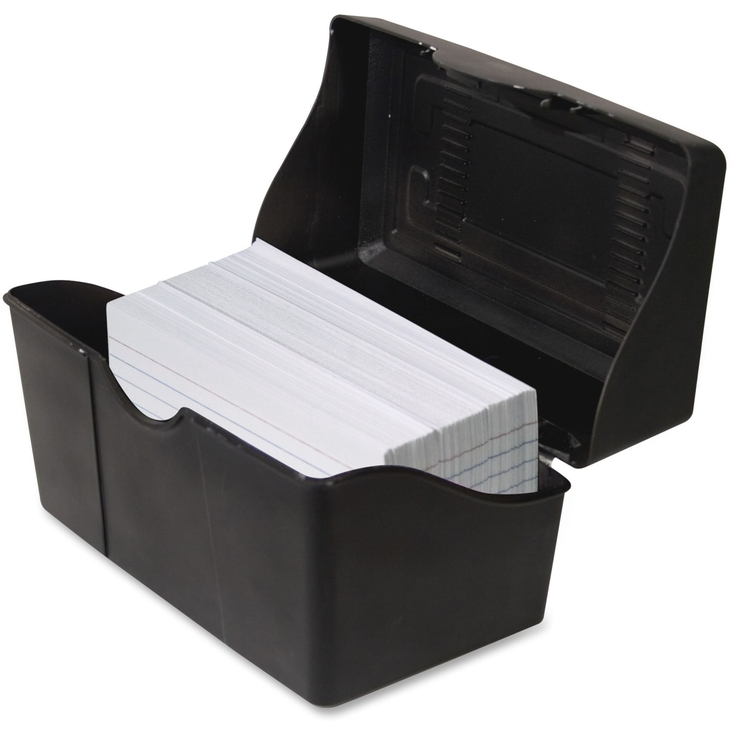 Innovative Storage Designs Plastic Card File, 3in x 5in, 250-Card Capacity, Black - Image 3