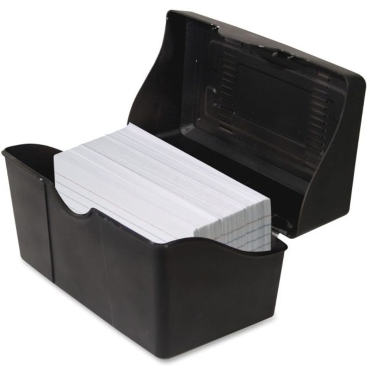 Innovative Storage Designs Plastic Card File, 3in x 5in, 250-Card Capacity, Black - Image 4