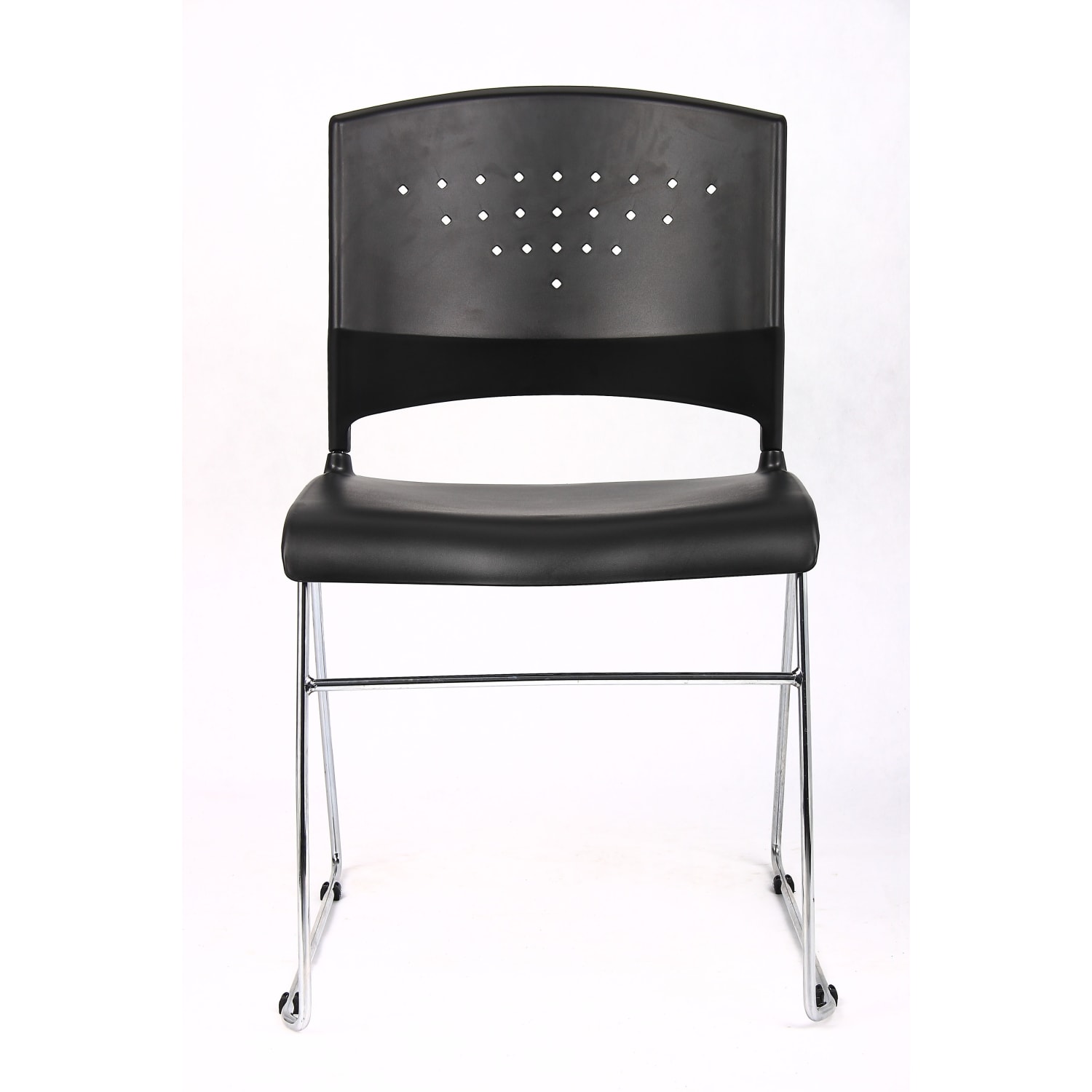 Boss Office Products Stack Chairs in Black, Set of 5 - Image 3