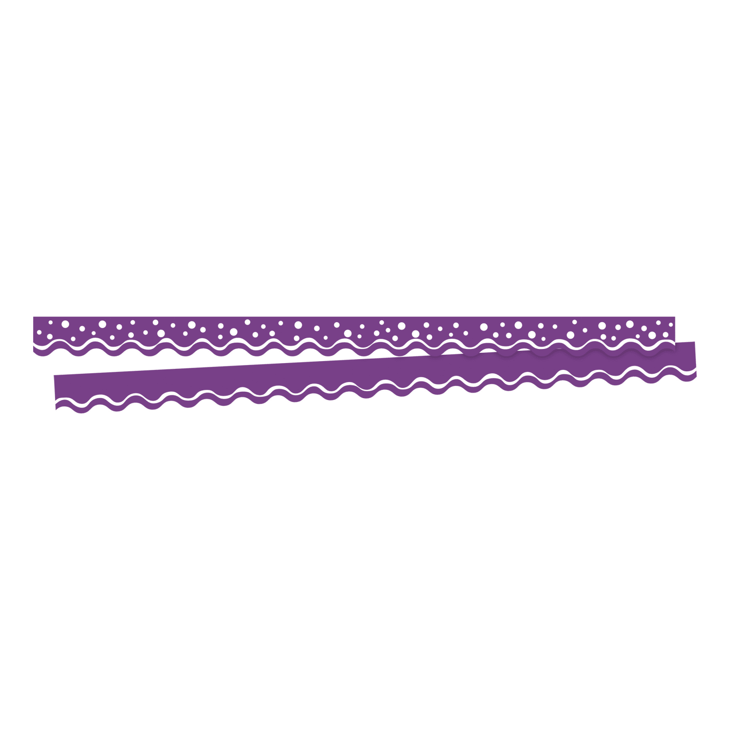 Barker Creek Scalloped-Edge Border Strips, 2 1/4in x 36in, Happy Grape, Pre-K To College, Pack Of 26