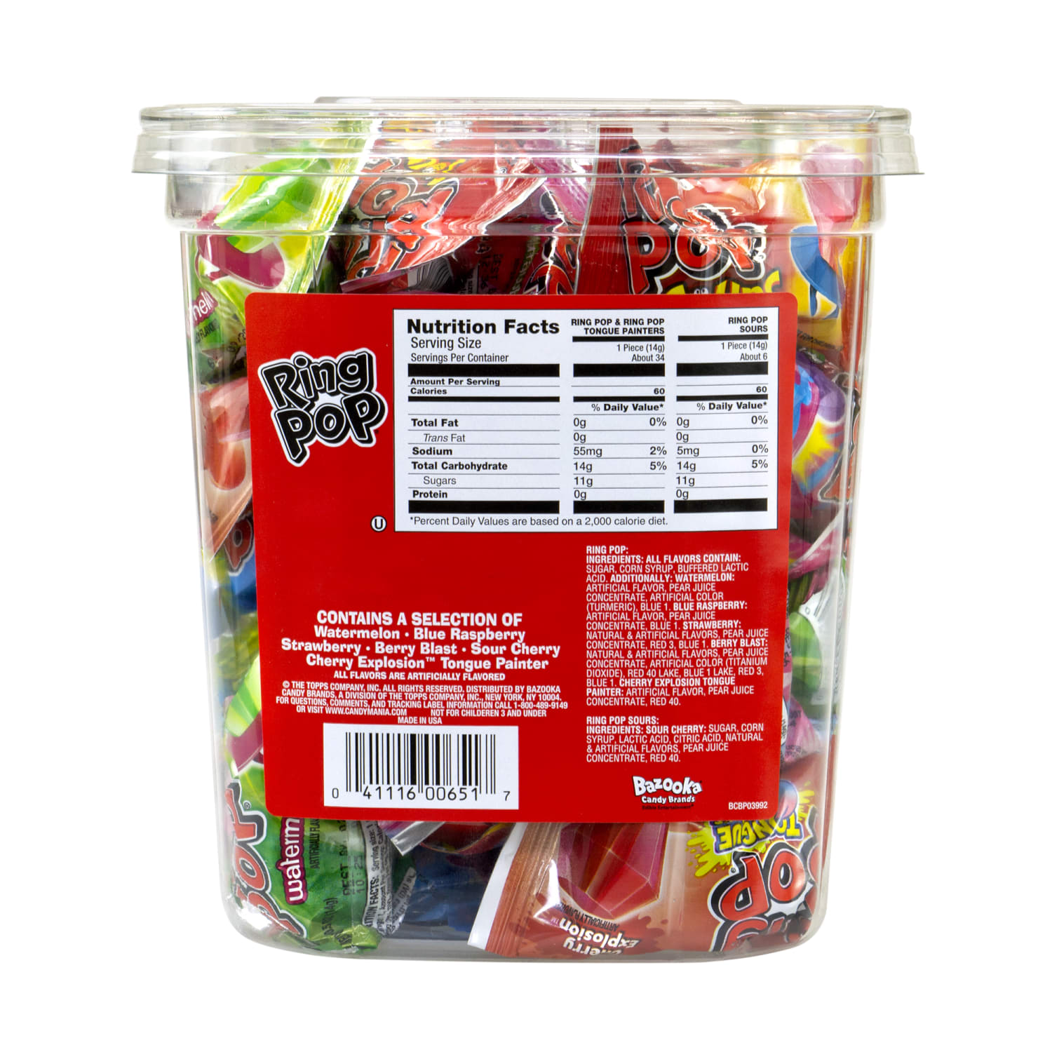 Ring Pop Candy, 0.5 Oz, Assorted Flavors, Pack Of 40 - Image 5
