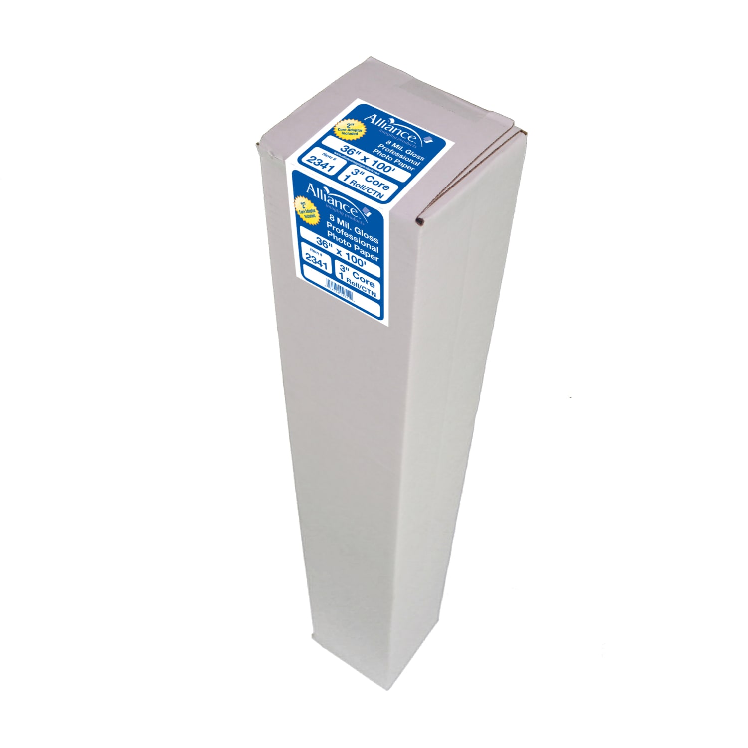 Alliance Professional 8 Mil Glossy Photo Paper, 3in Core, 53 Lb, 36in x 1,200in, White - Image 4