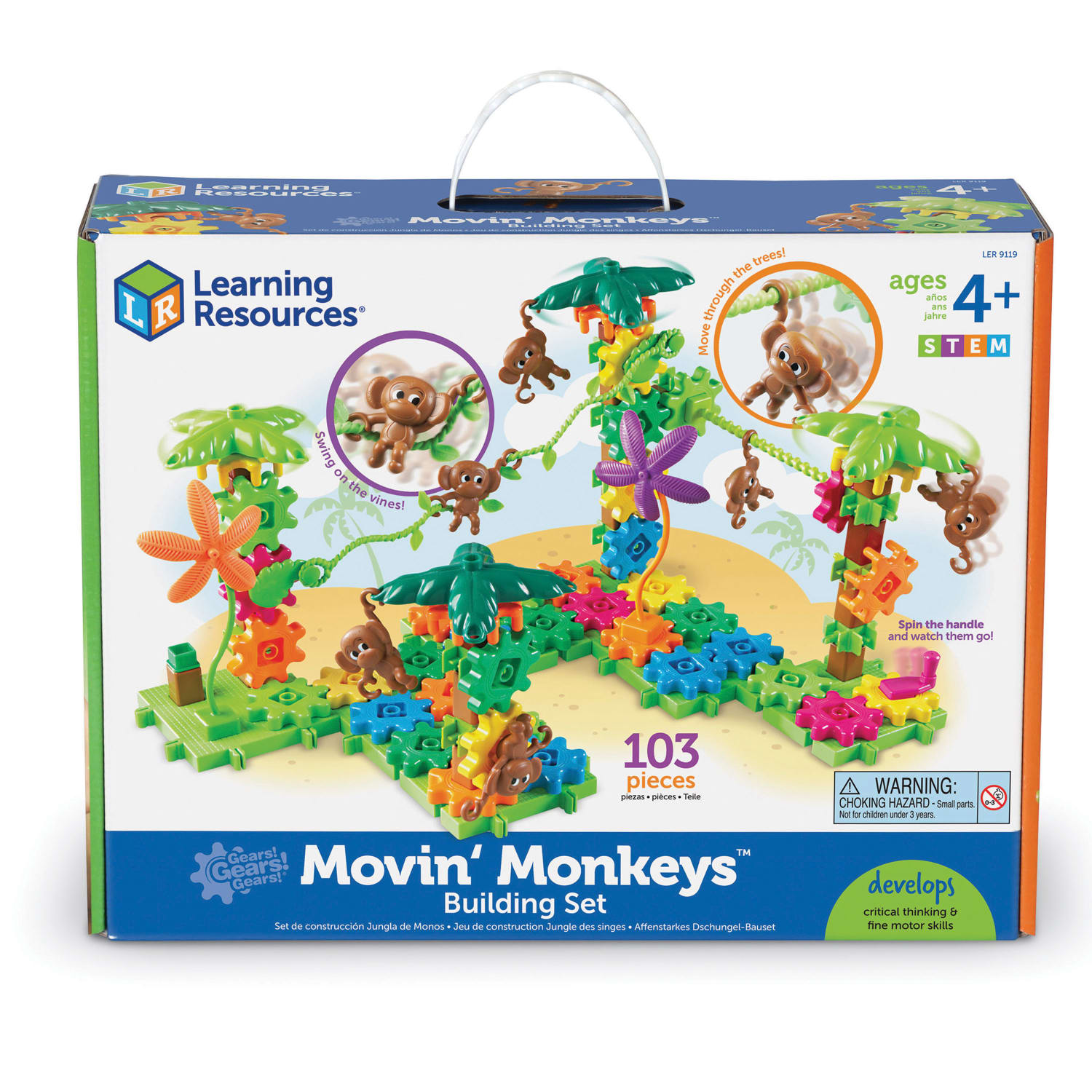 Learning Resources Gears! Gears! Gears! Movin Monkeys Building Set - Image 3