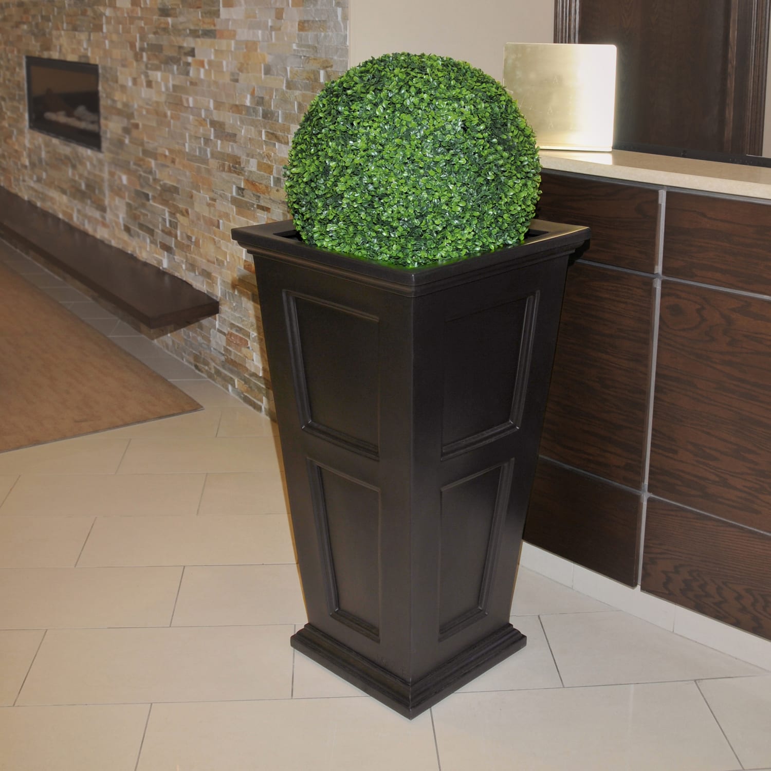 Mayne Fairfield Planter, 40inH, Espresso - Image 4