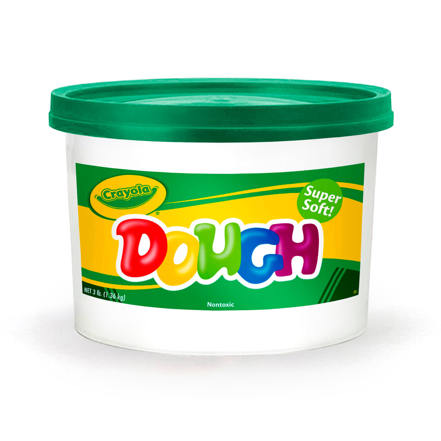 Crayola Super Soft Modeling Dough, Green, 3 lbs. Bucket, Pack Of 2 - Image 3