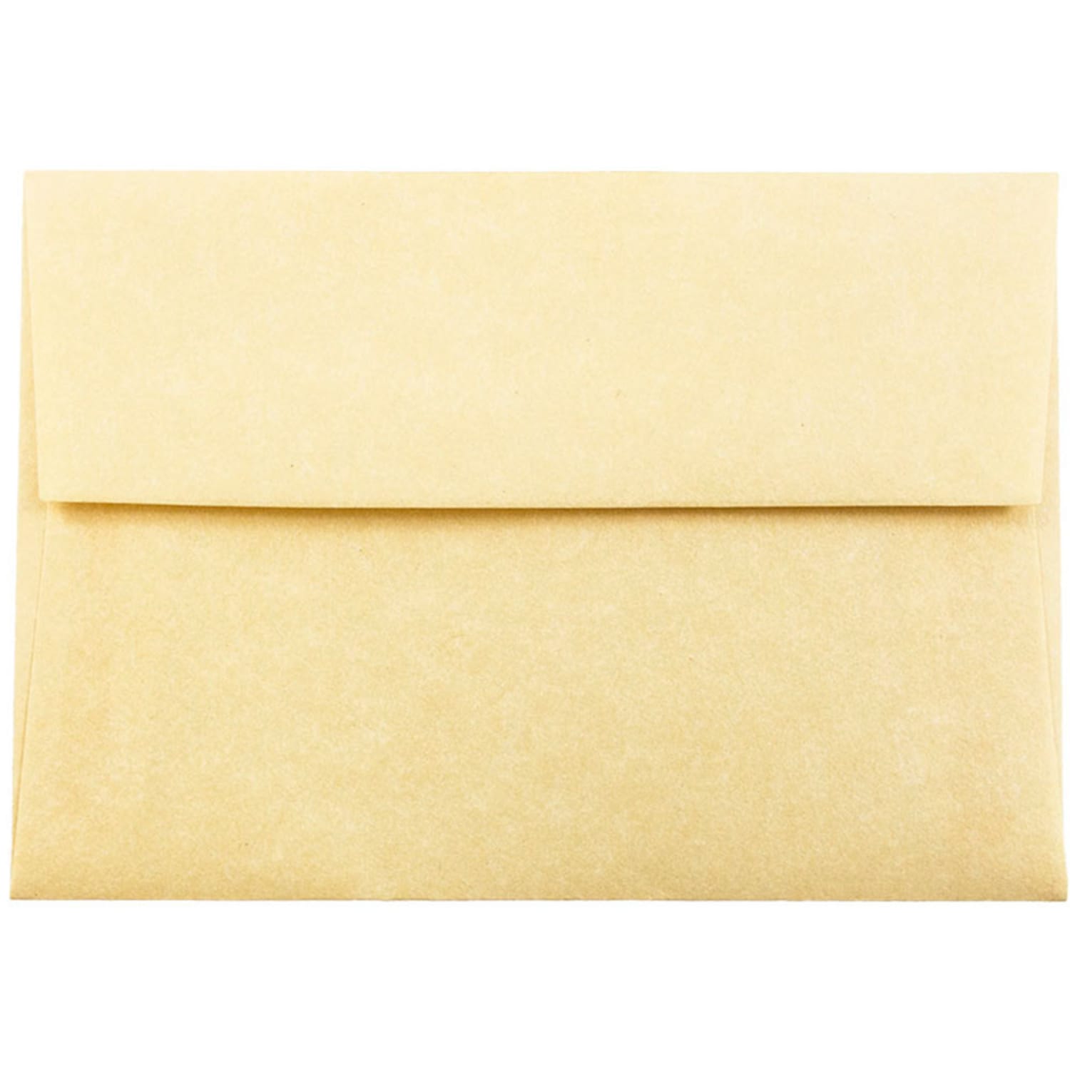JAM Paper Booklet Envelopes, #4 Bar (A1), Gummed Seal, 30% Recycled, Antique Gold, Pack Of 25