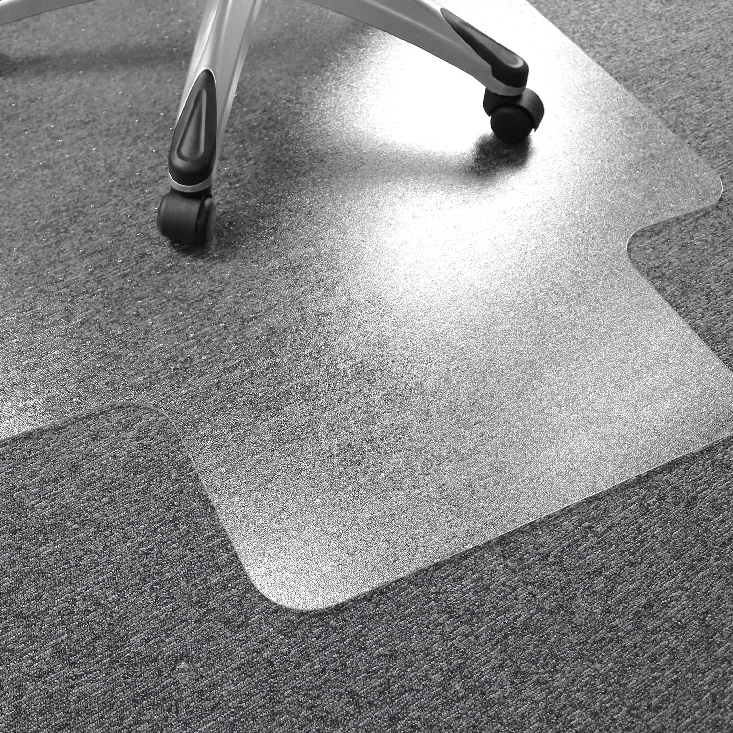 Floortex Ultimat Polycarbonate Lipped Chair Mat For Carpets Over 1/2in Thick, 48in x 53in, Clear - Image 3