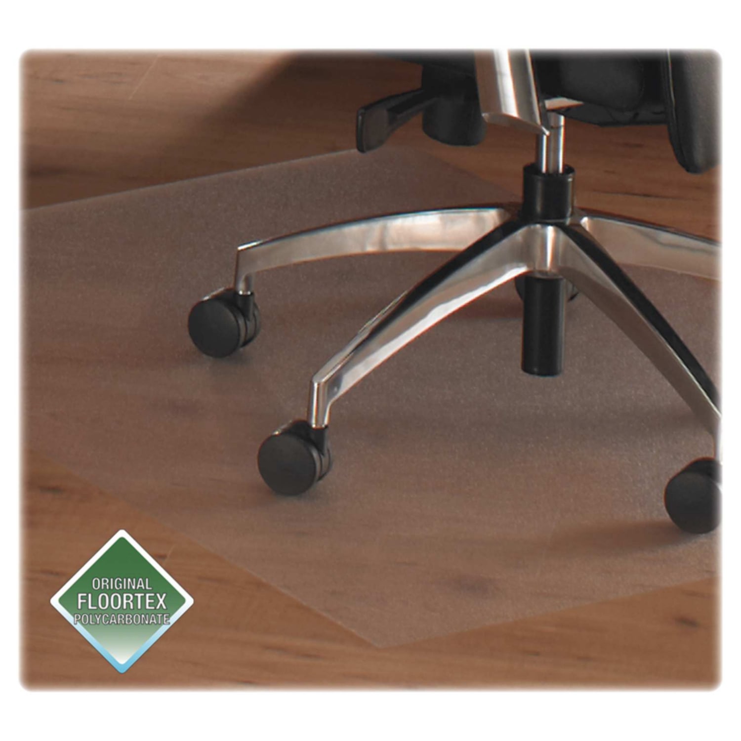 Floortex Cleartex XXL Ultmat Polycarbonate Chair Mat For Hard Floors/Low-Pile Carpet, 79in x 60in, Clear - Image 4
