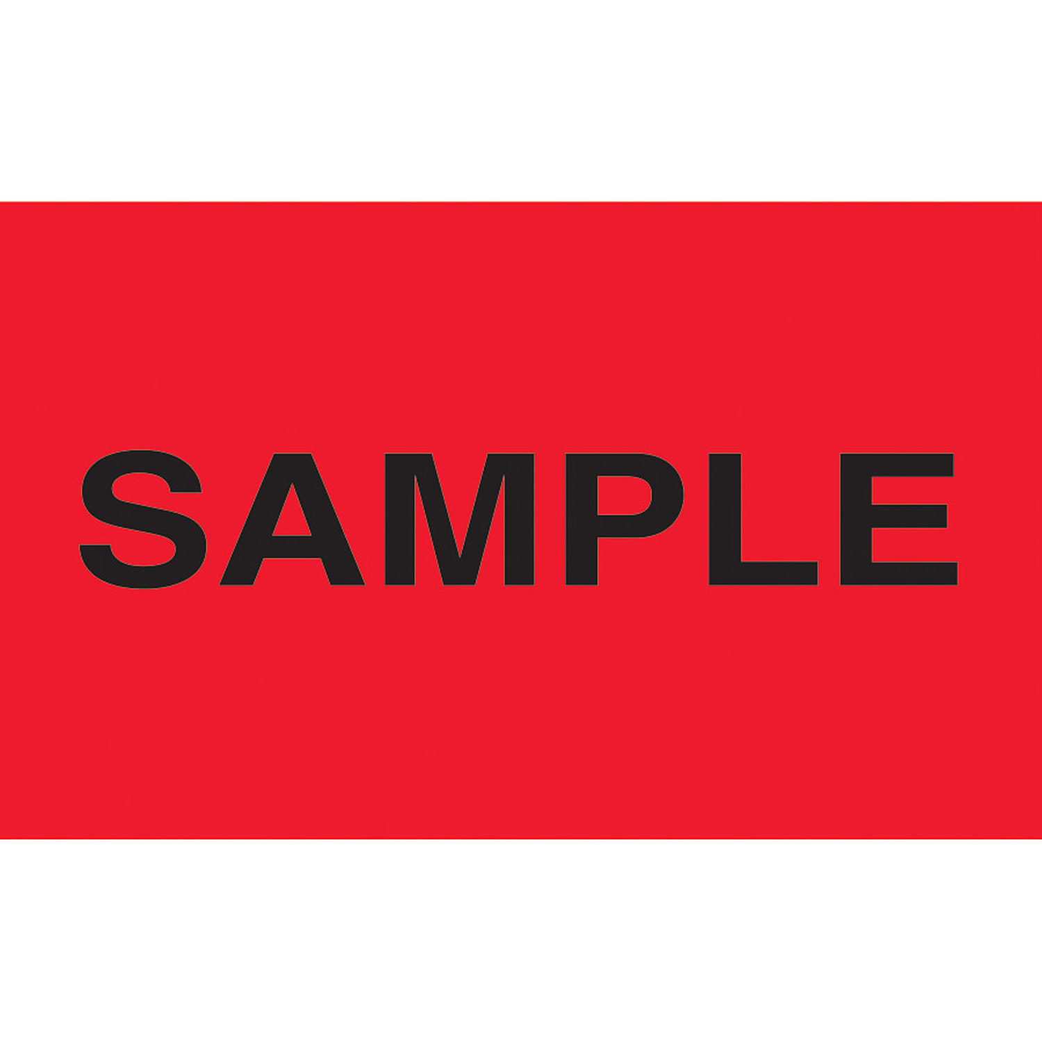 Tape Logic Preprinted Special Handling Labels, DL2781, "Sample", 5in x 3in, Fluorescent Red, Roll Of 500