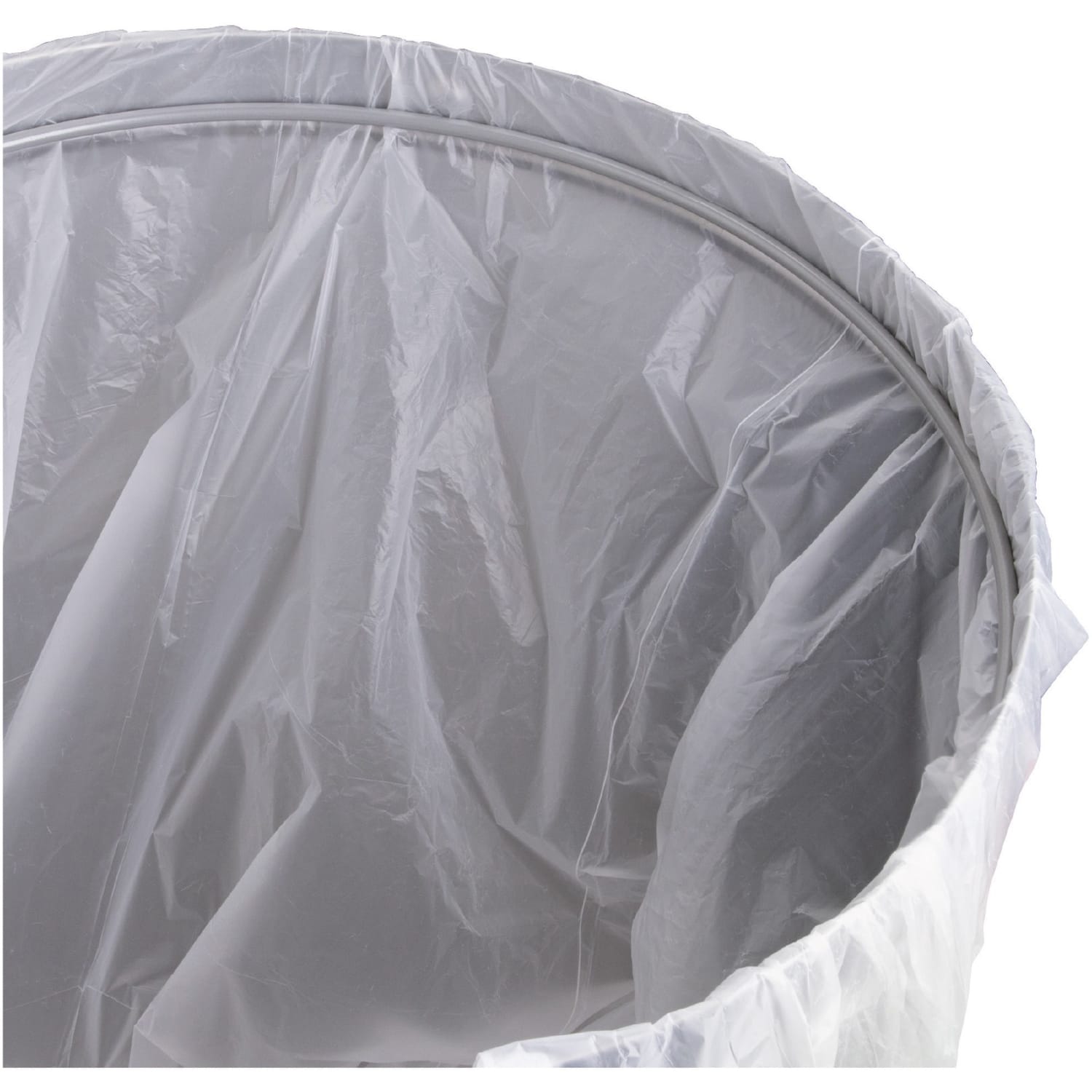Genuine Joe Round Stainless-Steel Trash Receptacle, 30 Gallons, 27-3/4in x 18-3/4in, Silver - Image 6