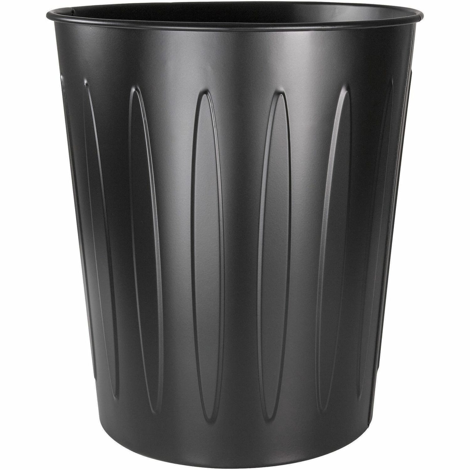 Genuine Joe 6-Gallon Fire-Safe Trash Can, Black
