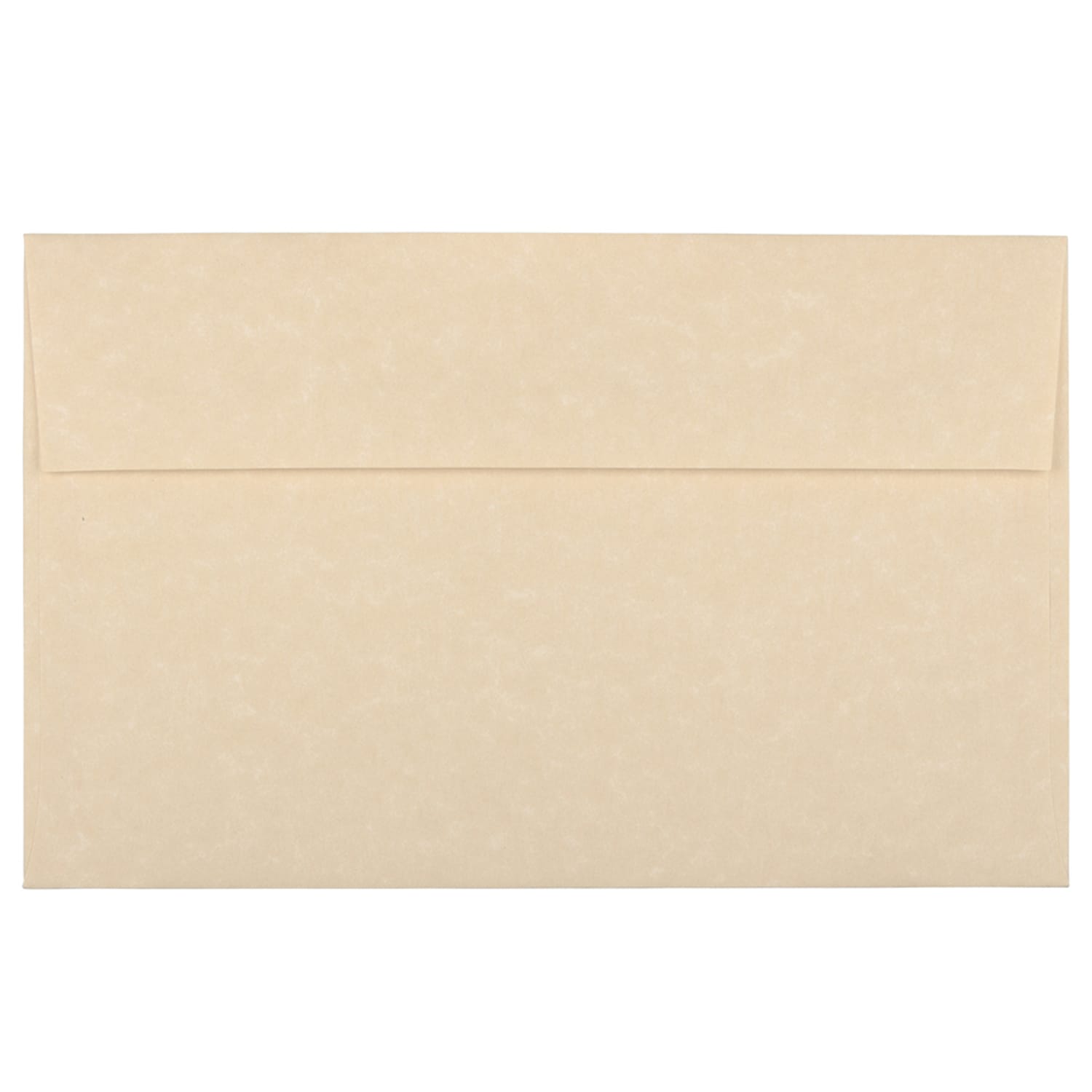 JAM Paper Parchment Booklet Invitation Envelopes, A10, Gummed Seal, 30% Recycled, Brown, Pack Of 25