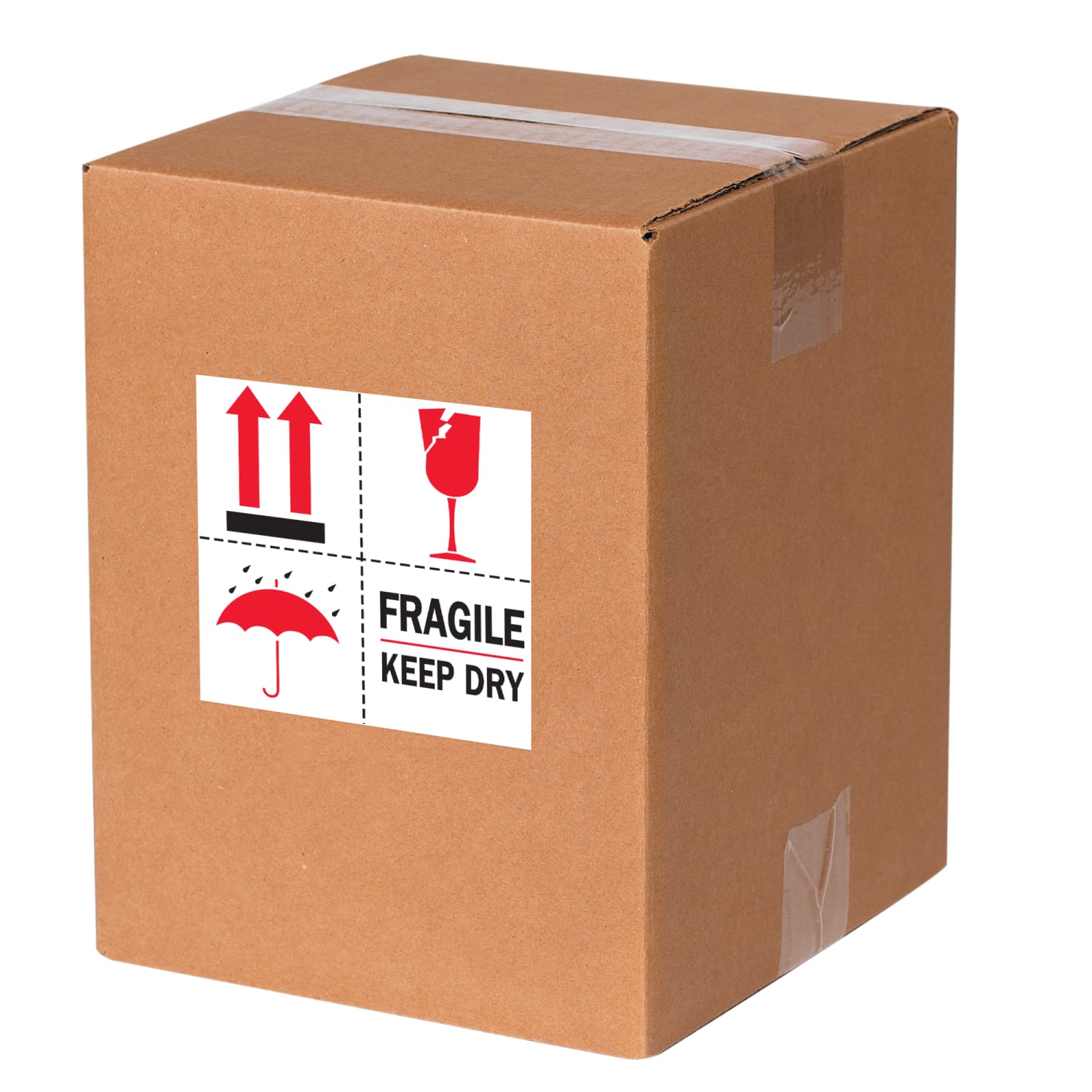 Tape Logic Preprinted International Safe-Handling Labels, DL4420, "Fragile, Keep Dry", 4in x 4in, Red/Black/White, Roll Of 500 - Image 3