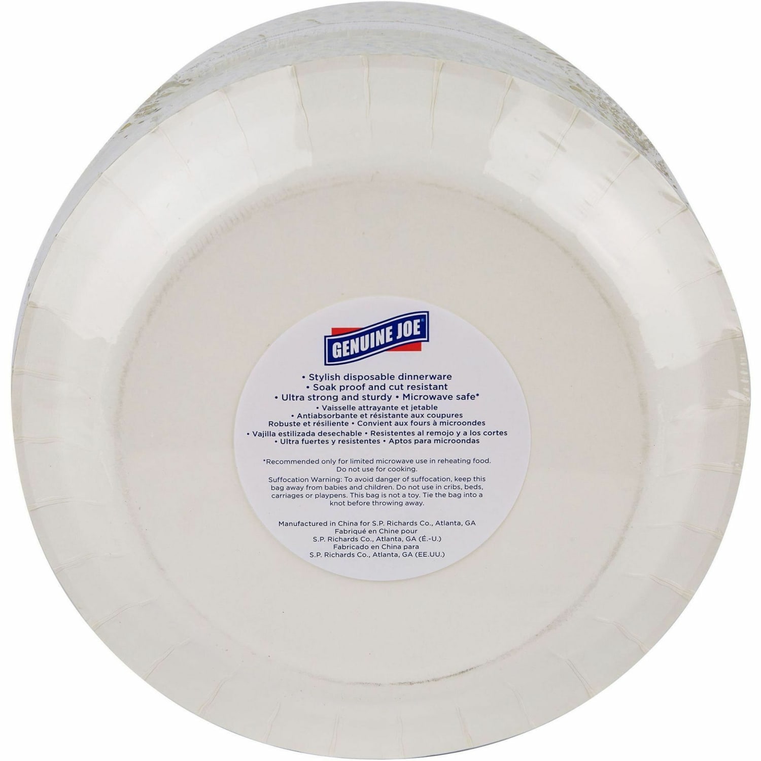 Genuine Joe 10in Printed Paper Plates - Disposable - 10in Diameter - Multi - 125 / Pack - Image 5