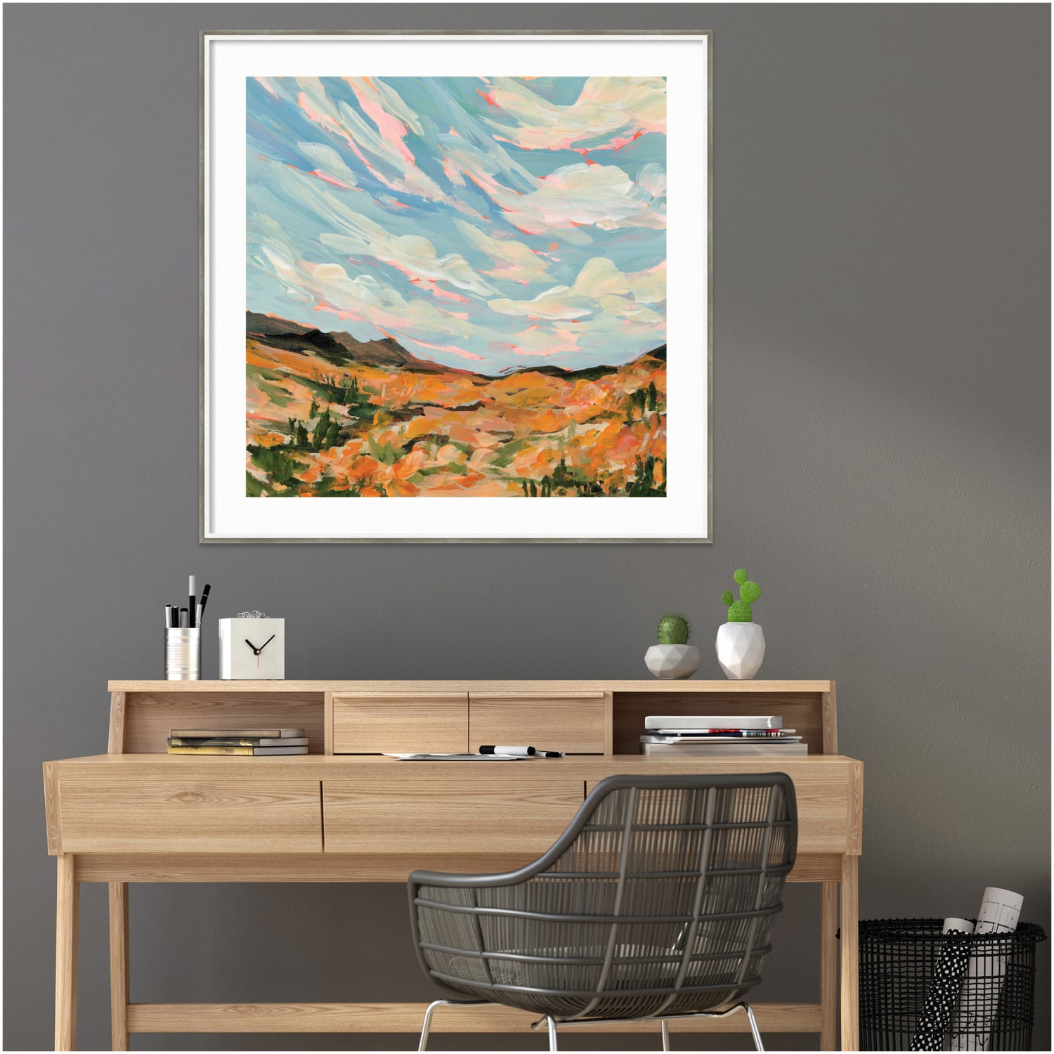 Amanti Art California by Emily Kenney Wood Framed Wall Art Print, 41inH x 41inW, White - Image 3