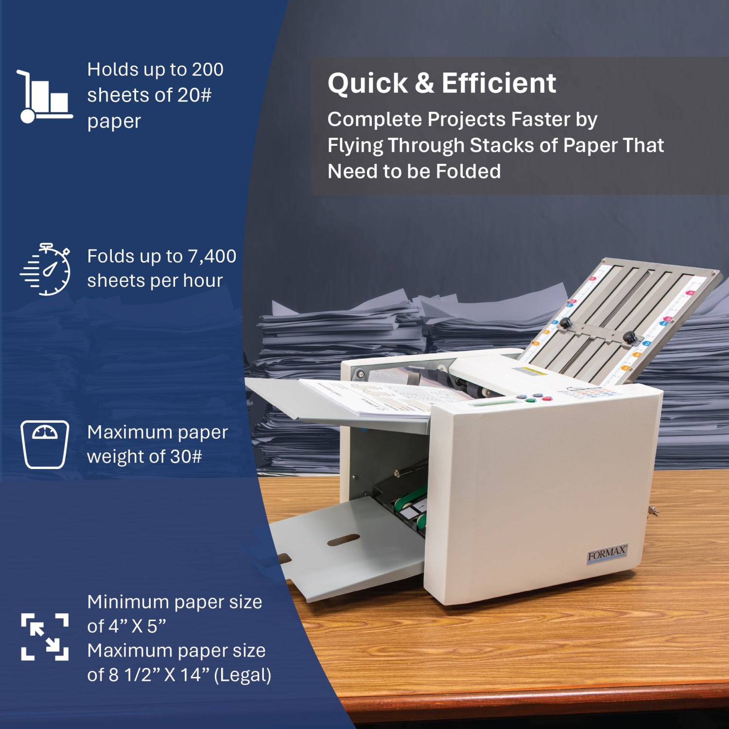 Formax FD 300 Automatic Desktop Paper & Letter Folder - Image 6