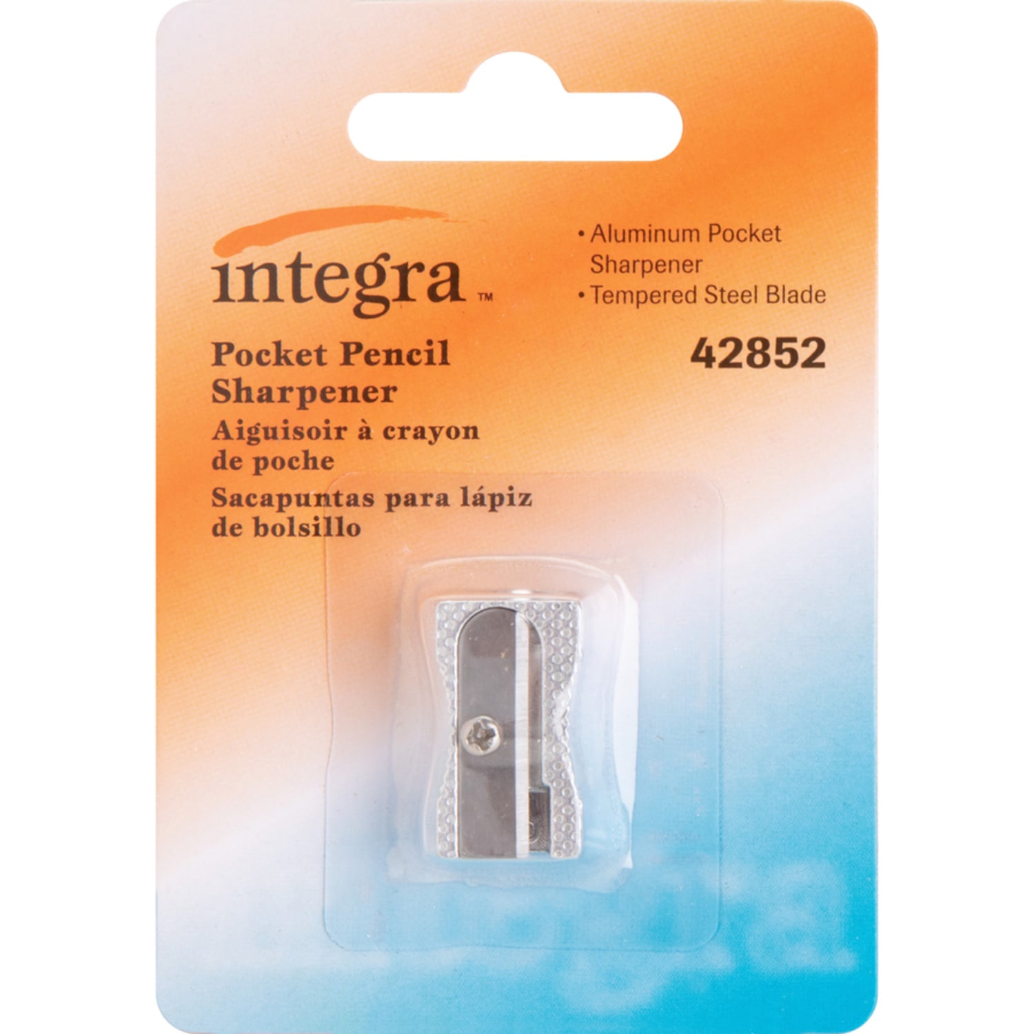 Integra Aluminum Pocket Pencil Sharpener - 1 Hole(s) - Aluminum - Silver - 1 Each - Image 5