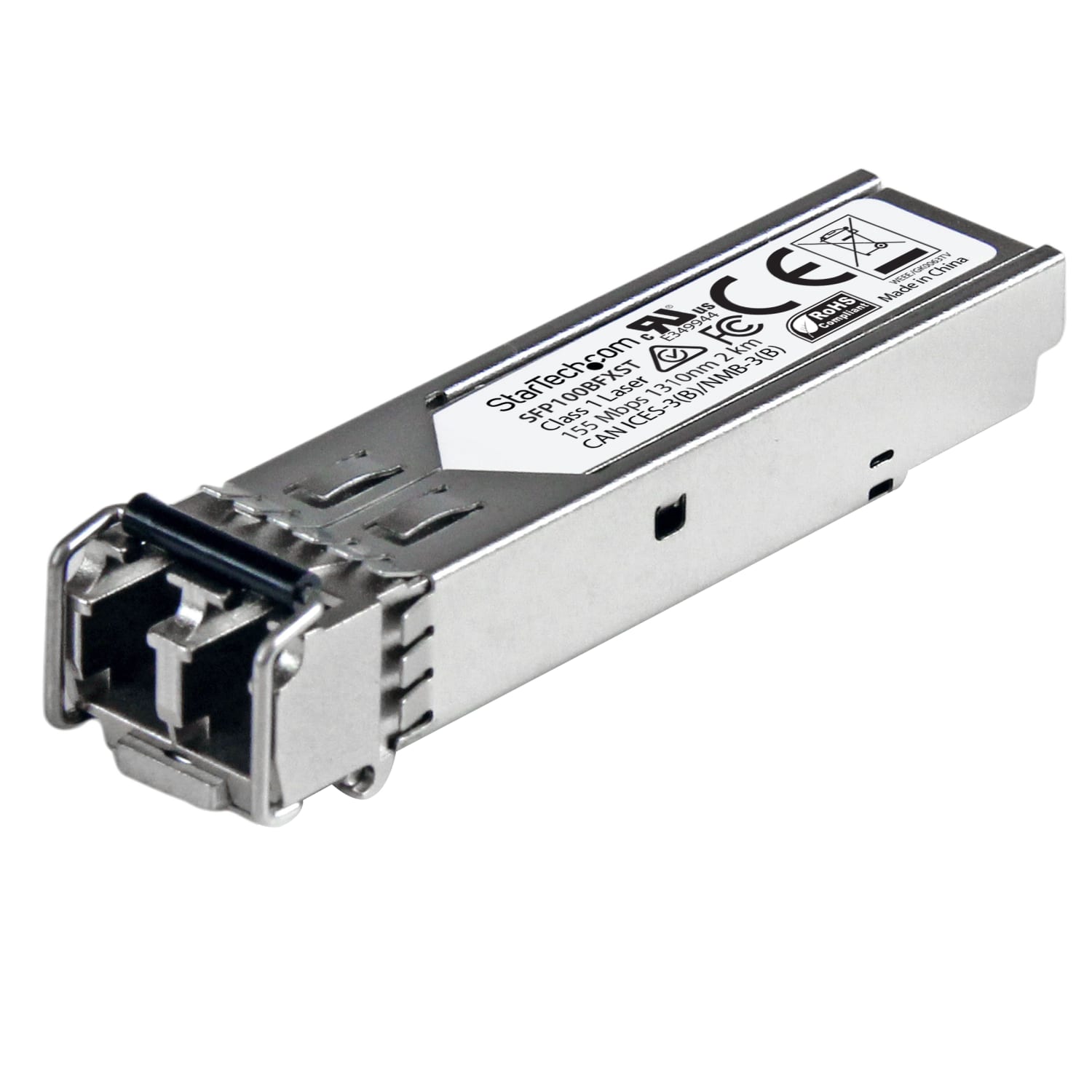 StarTech.com 100BASE-FX MSA Compliant SFP Module - LC Connector - Fiber SFP Transceiver - Lifetime Warranty - SFP100BFXST