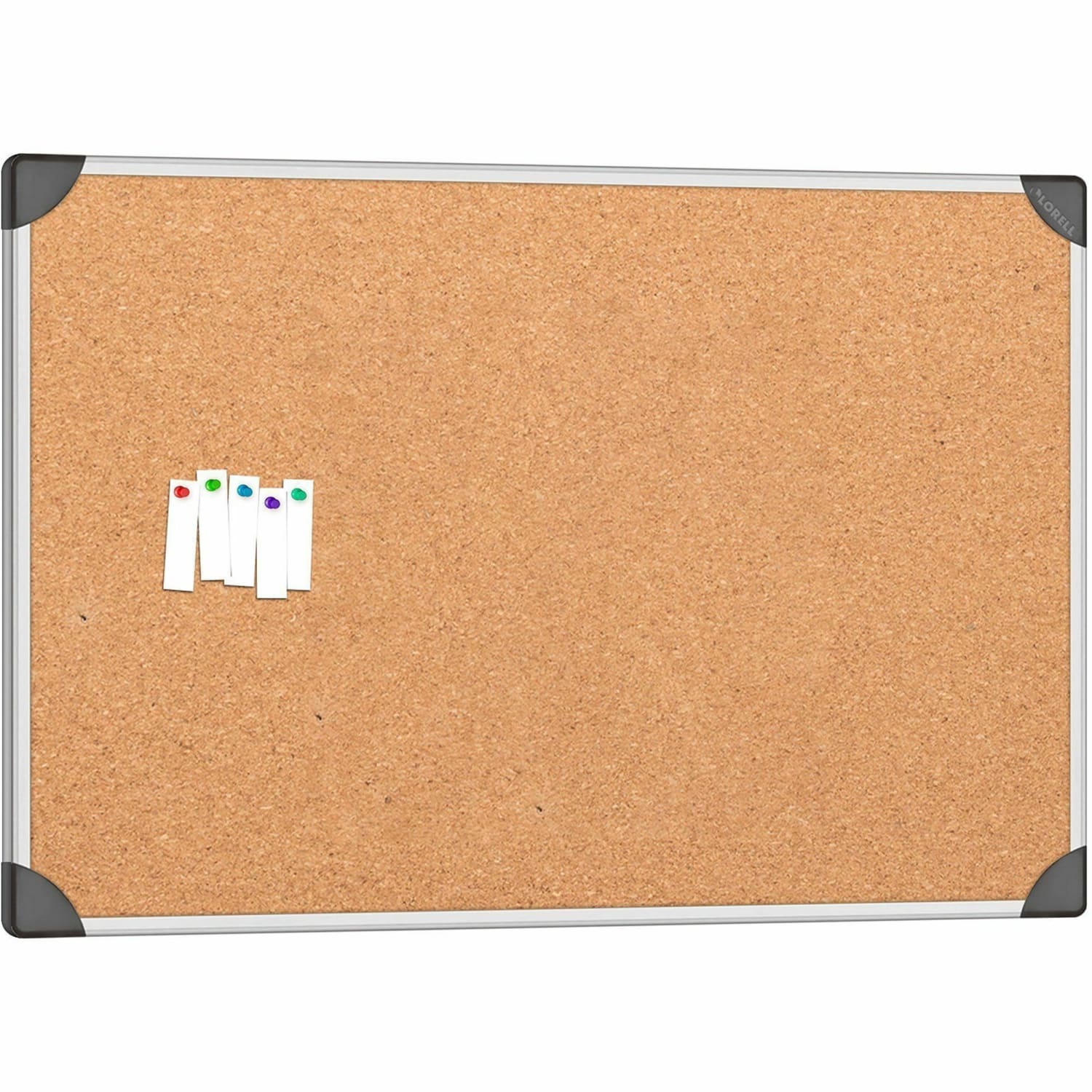 Lorell Mounting Cork Board, 24in x 36in, Aluminum Frame With Silver Finish - Image 3