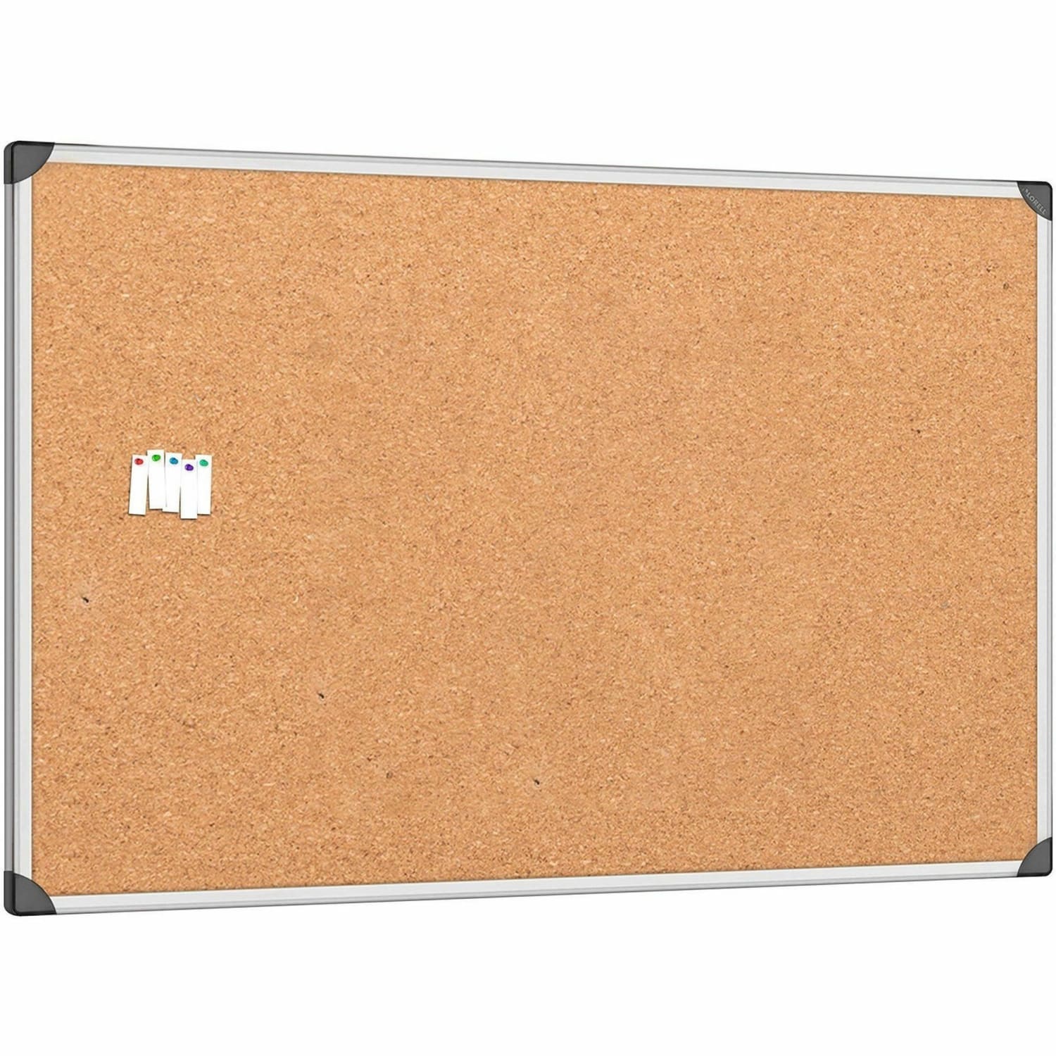 Lorell Mounting Cork Board, 48in x 72in, Aluminum Frame With Silver Finish - Image 3