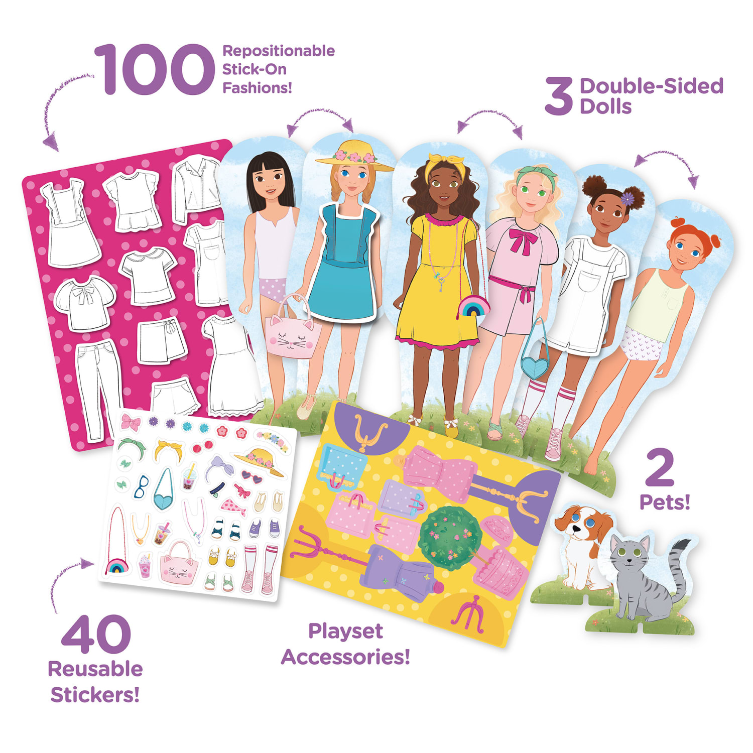 Educational Insights PaperCraft Sweet Boutique Paper Dolls Set - Image 3