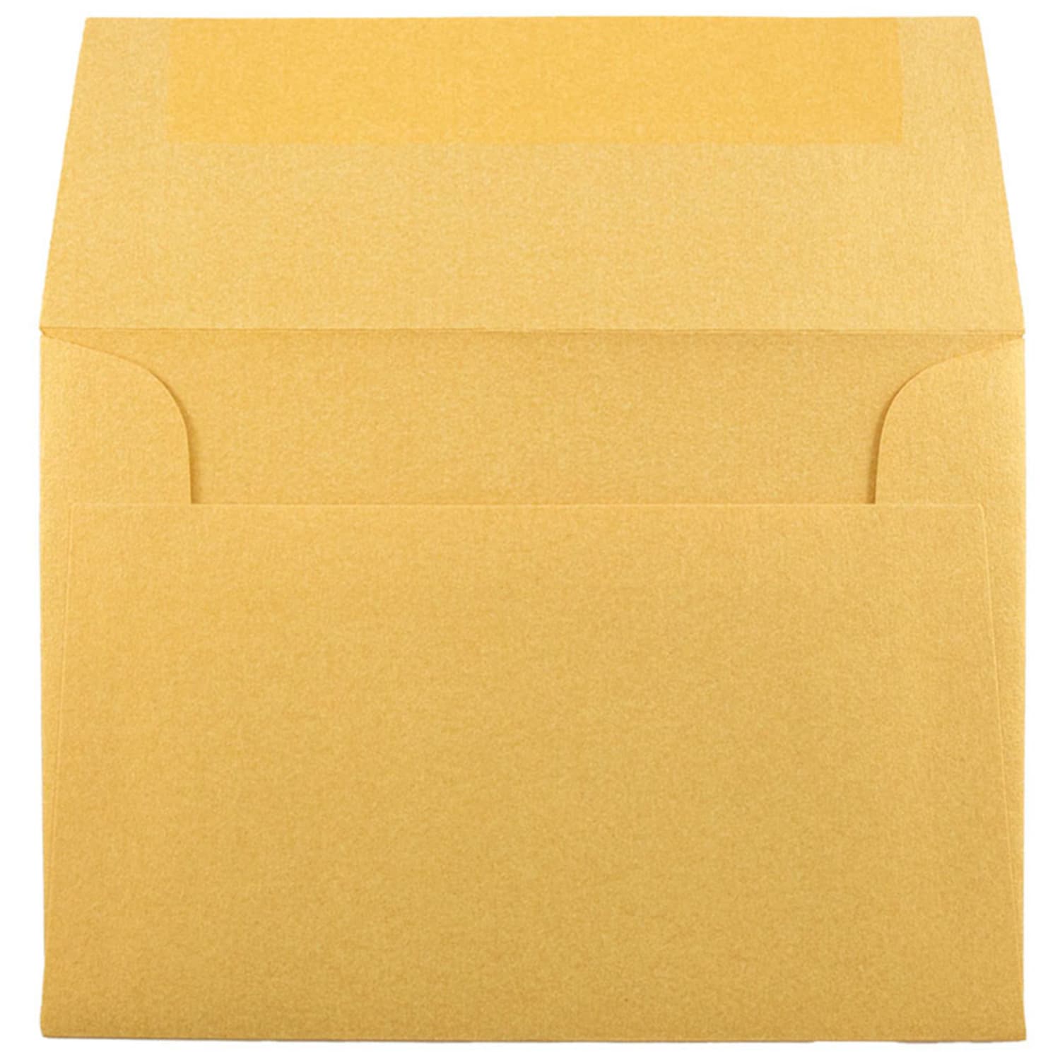 JAM Paper Booklet Envelopes, #4 Bar (A1), Gummed Seal, Stardream Gold Metallic, Pack Of 25 - Image 3