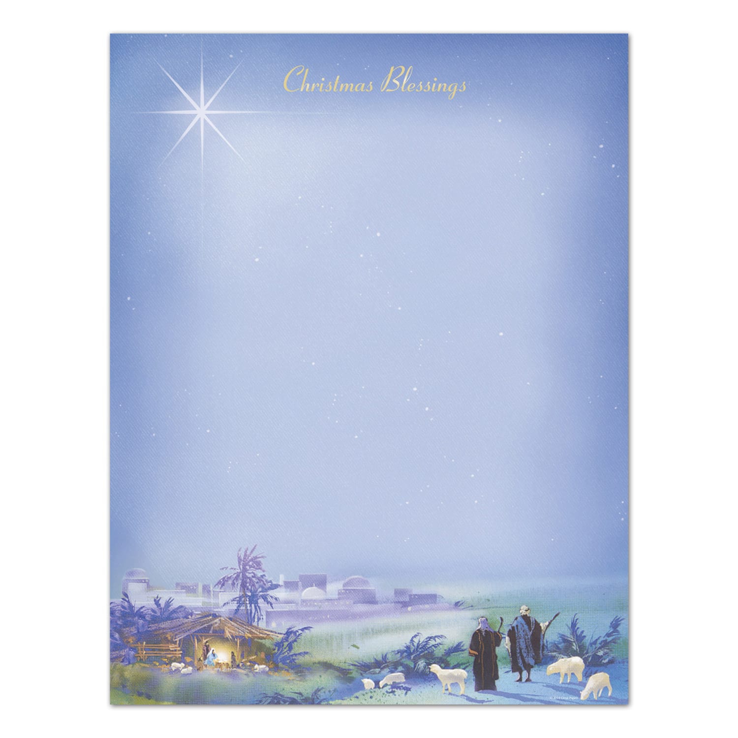 Great Papers! Holiday-Themed Letterhead Paper, 8 1/2in x 11in, Wonderous Light, Pack Of 80