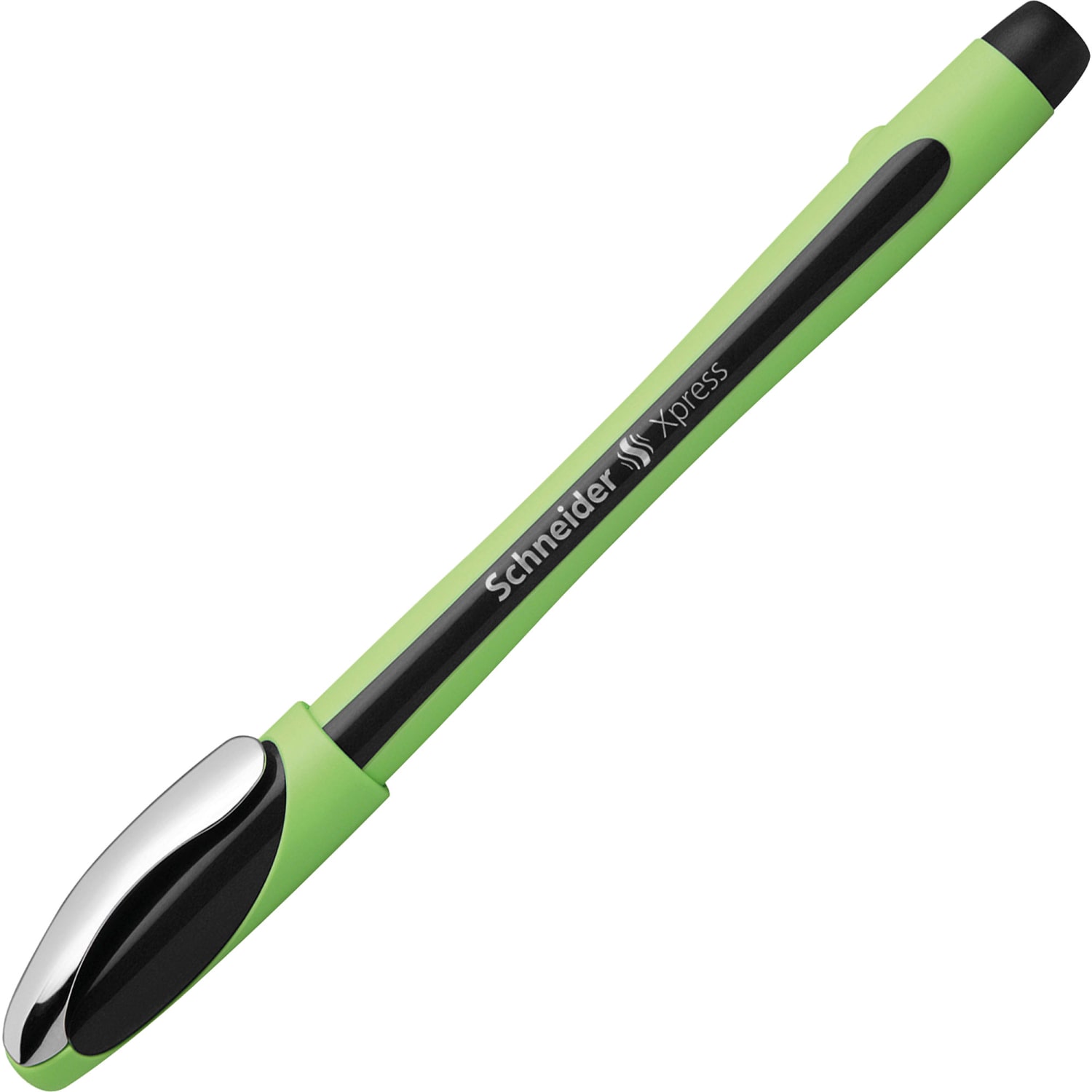 Rediform Schneider Xpress Premium Fineliner Pens, Fine Point, 0.8 mm, Black/Green Barrel, Black Ink, Pack Of 10 Pens - Image 3