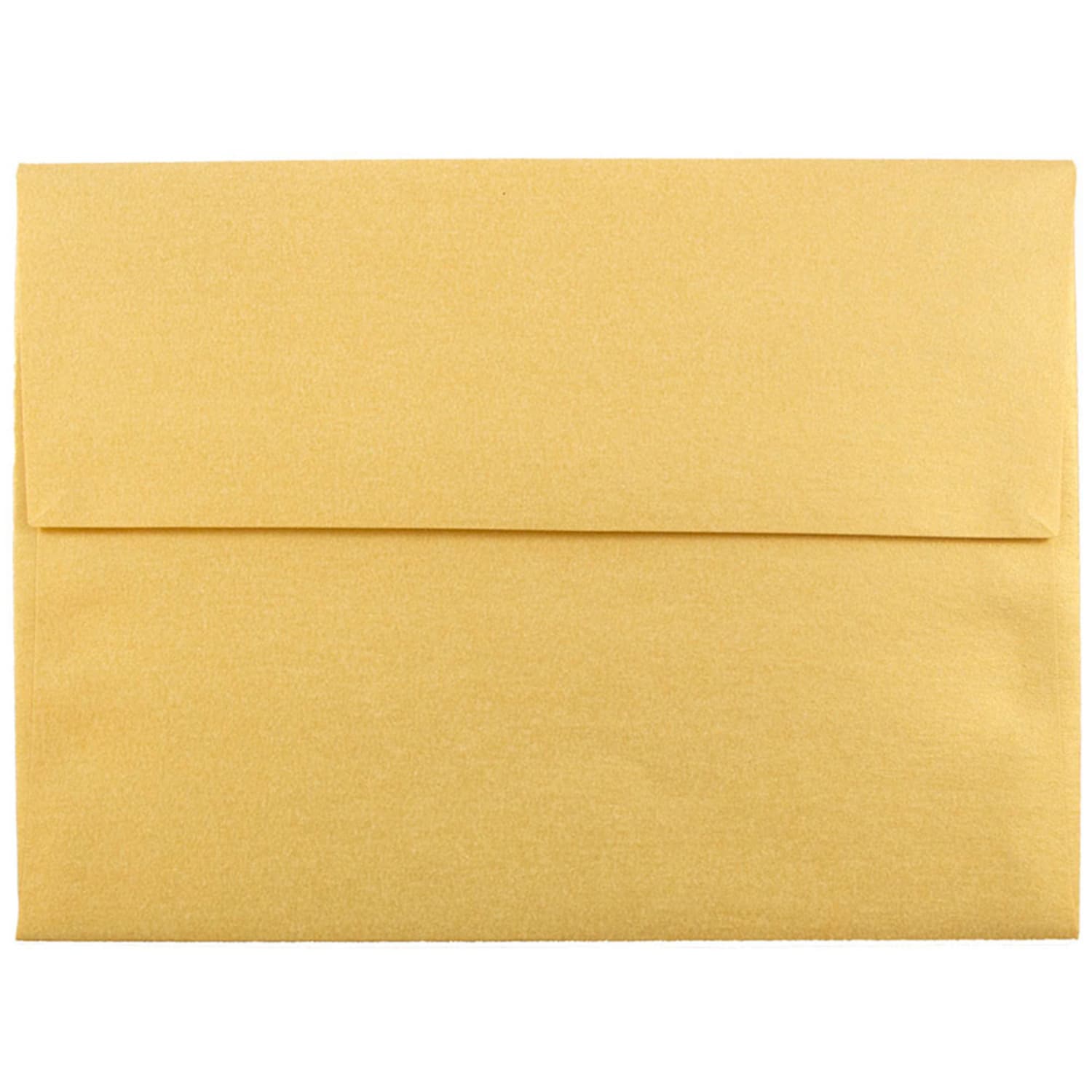 JAM Paper Booklet Invitation Envelopes, A6, Gummed Seal, Stardream Metallic Gold, Pack Of 25