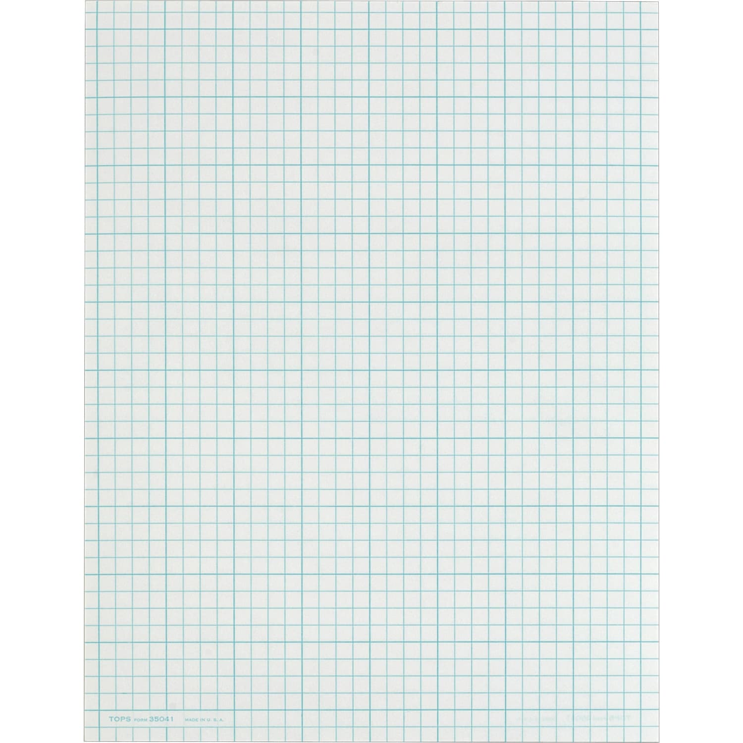 TOPS Cross Section Pad, 8 1/2in x 11in, Quadrille Rule, 50 Sheets, White Paper/Blue Ink - Image 3