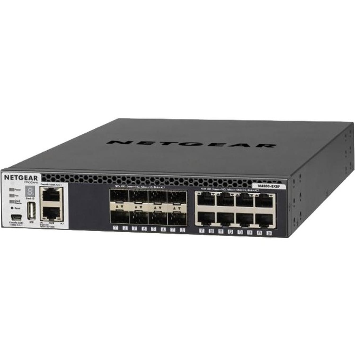 Netgear M4300 Stackable Managed Switch with 16x10G Including 8x10GBASE-T and 8xSFP+ Layer 3 - 8 Ports - XSM4316S100NES - Image 3