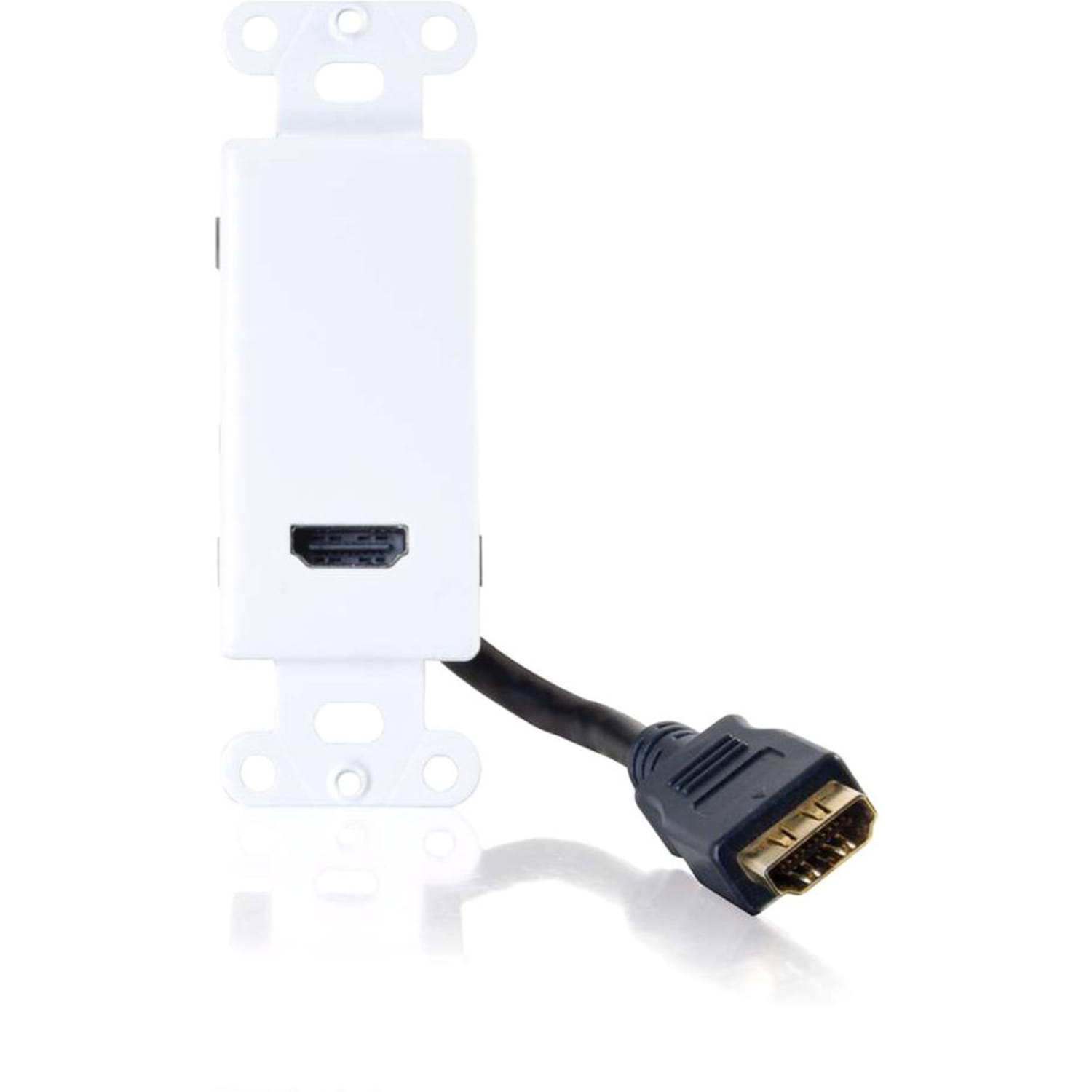 C2G HDMI Pass Through - Decorative Wall Plate - White - White - 2 x HDMI Port(s) - Image 4