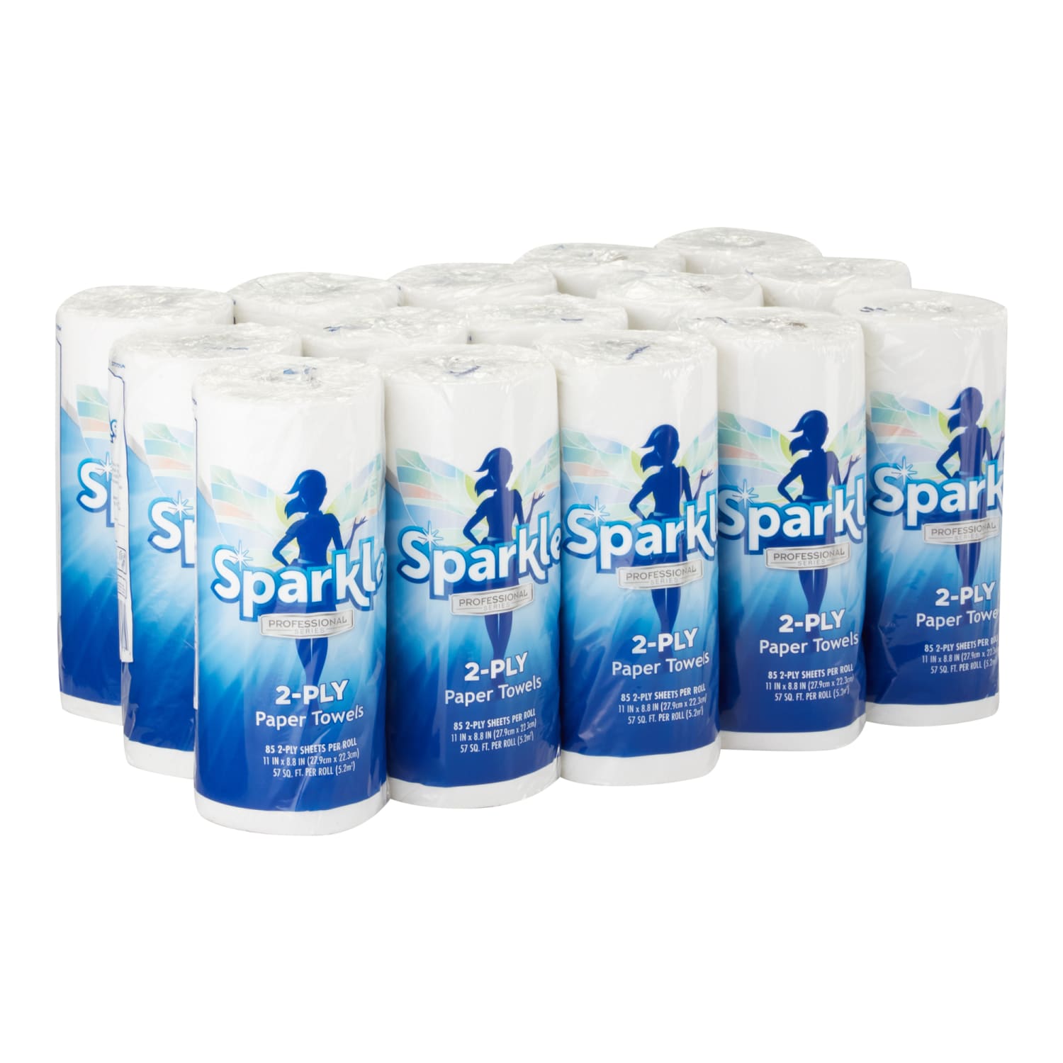 Sparkle  by GP PRO, 2-Ply, Perforated Paper Towels, White, 15 Rolls Per Case, 85 Sheets Per Roll - Image 5