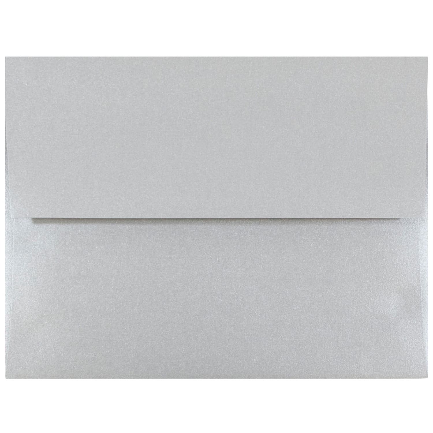 JAM Paper Booklet Invitation Envelopes, A2, Gummed Seal, Stardream Metallic Silver, Pack Of 25