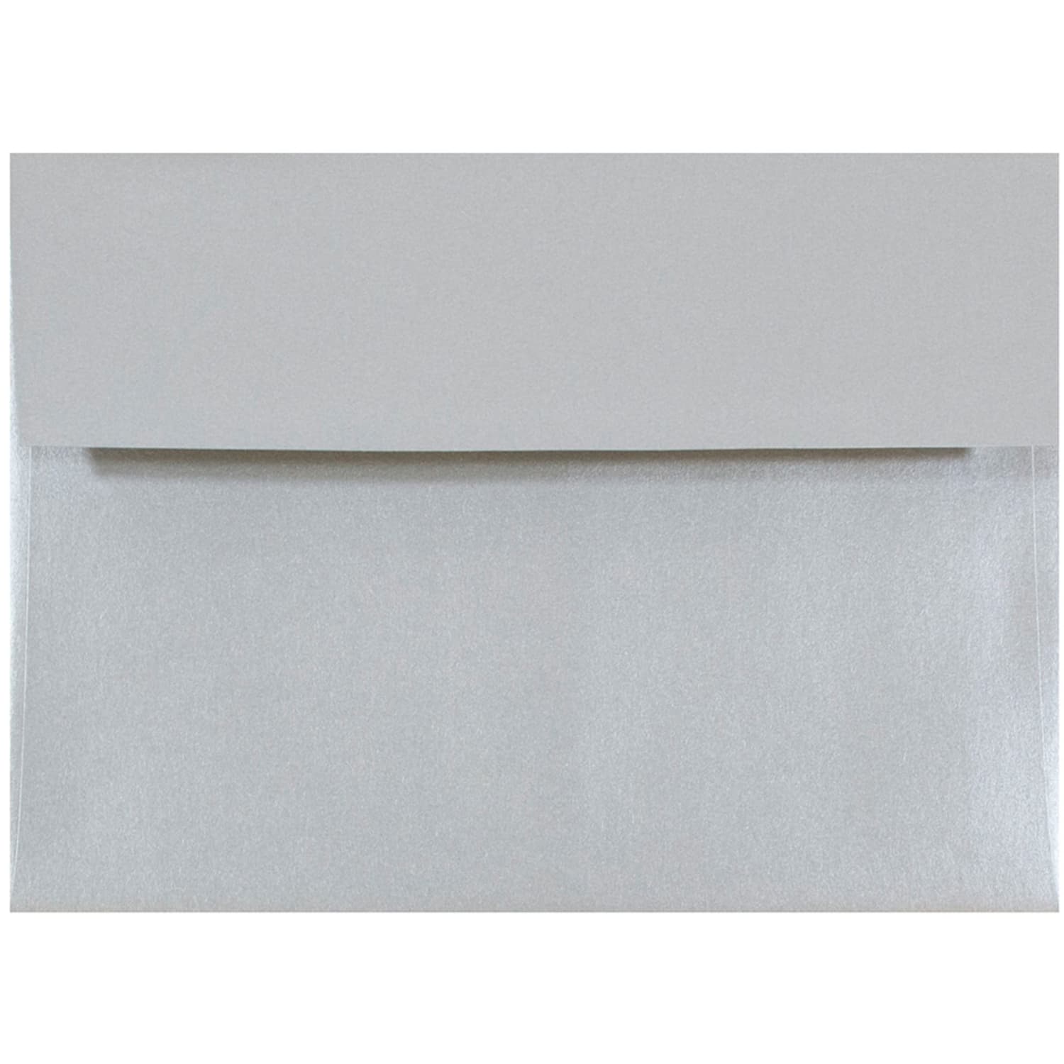 JAM Paper Booklet Invitation Envelopes, A7, Gummed Seal, Stardream Metallic Silver, Pack Of 25