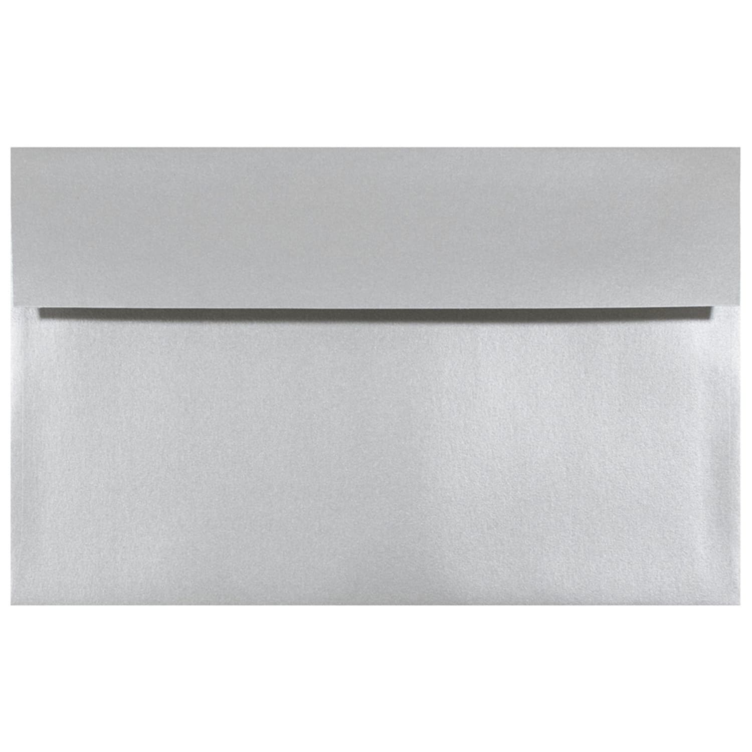 JAM Paper Booklet Invitation Envelopes, A10, Gummed Seal, Silver Stardream Metallic, Pack Of 25
