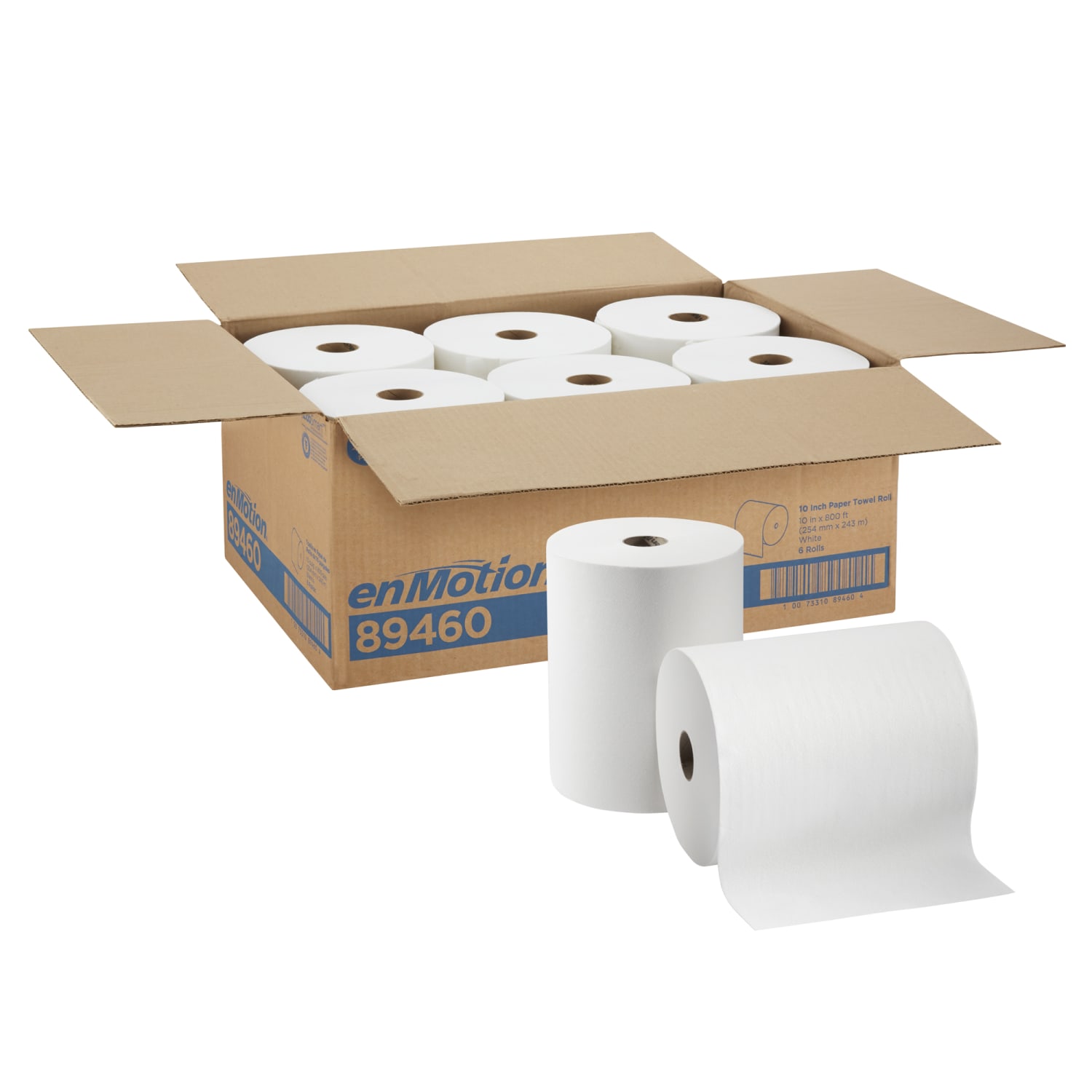 enMotion 10in Paper Towel Rolls, 1-Ply, 10in x 800ft, White, 800 ft per Roll, 6 Rolls per Case - Image 3