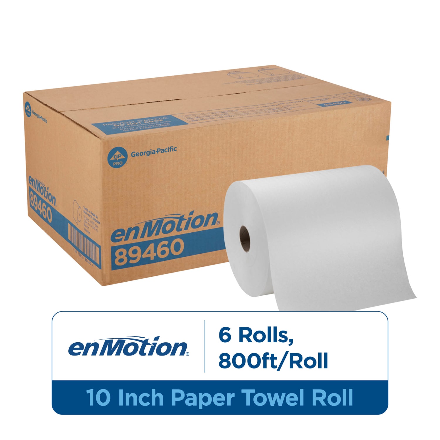 enMotion 10in Paper Towel Rolls, 1-Ply, 10in x 800ft, White, 800 ft per Roll, 6 Rolls per Case - Image 3