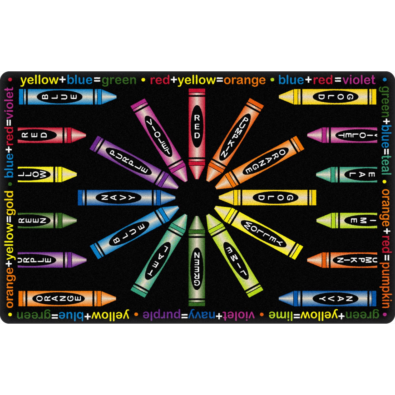 Flagship Carpets All Mixed Up Area Rug, 7ft 6in x 12ft, Black