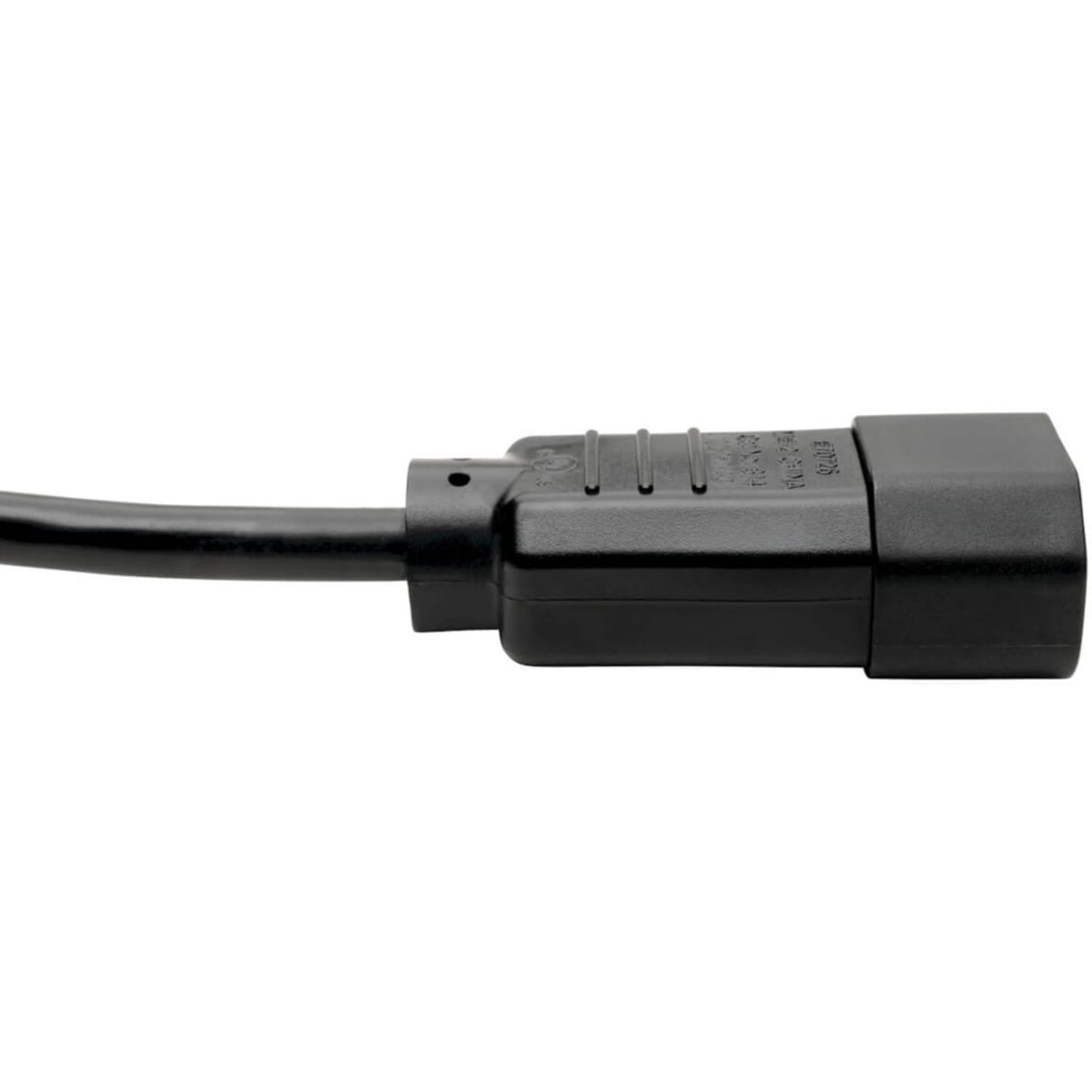 Eaton Tripp Lite Series C14 Male to C13 Female Splitter, PDU Style - C14 to 2x C13, 10A, 250V, 18 AWG, 6 ft. (1.83 m), Black - P0040062C13 - Image 4