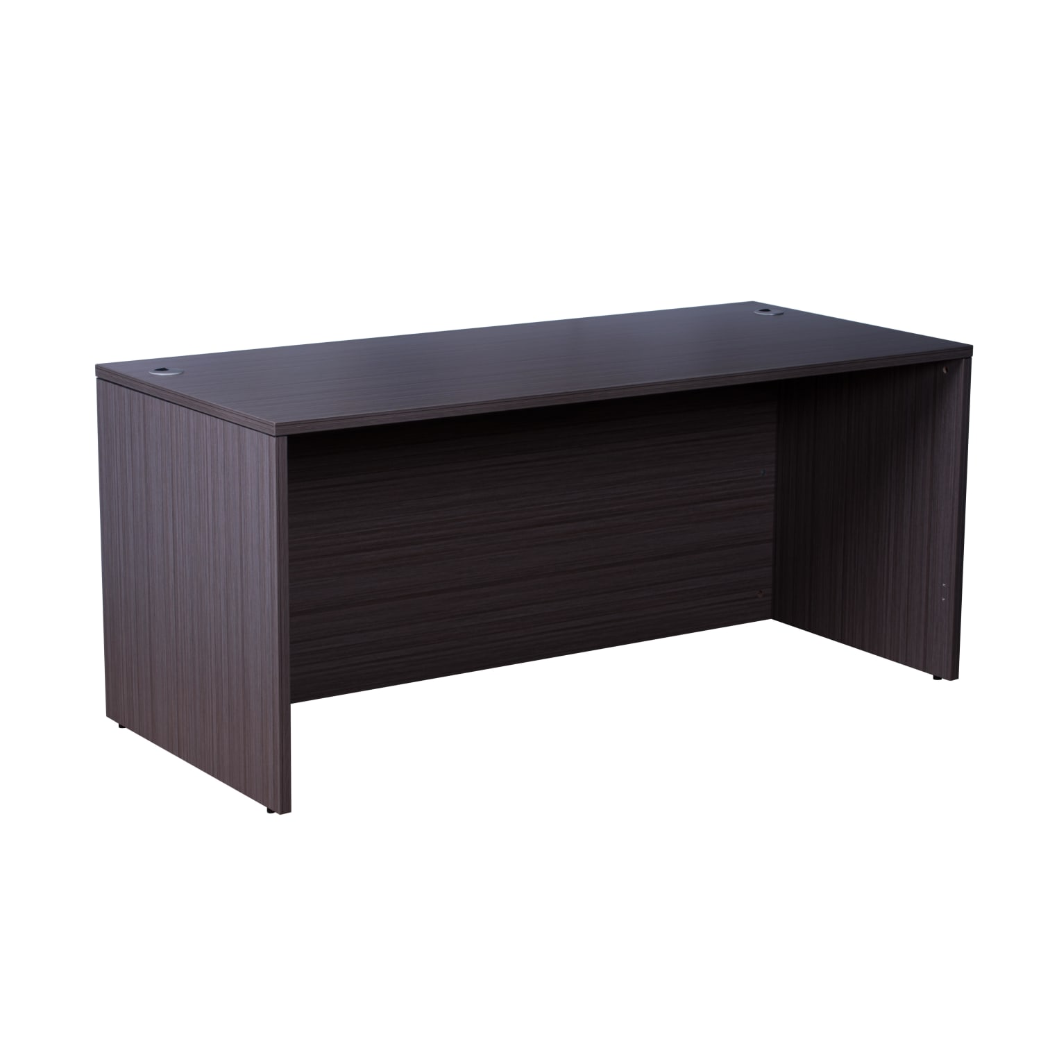 Boss Office Products Holland Series Executive U-Shape Desk With File Storage, Pedestal And Hutch, Driftwood - Image 4