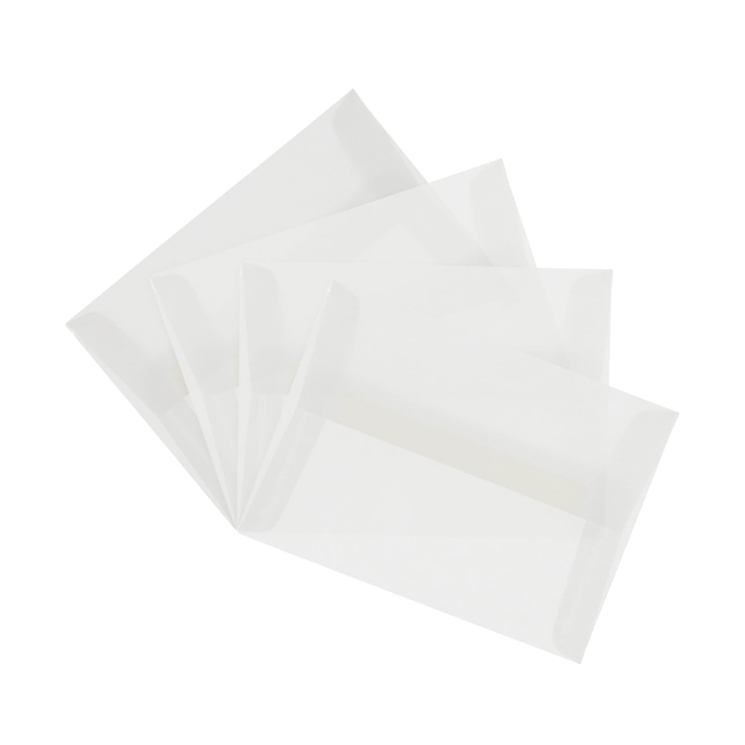 JAM Paper Booklet Invitation Envelopes, A6, Gummed Seal, Clear Translucent, Pack Of 25 - Image 4