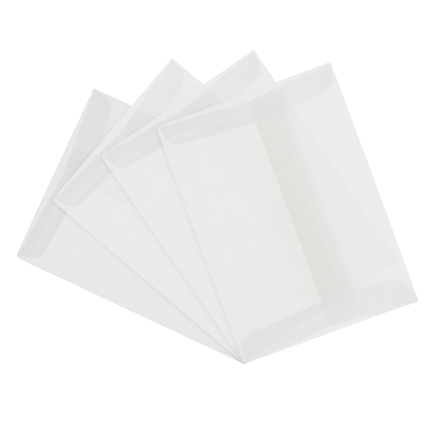 JAM Paper Booklet Invitation Envelopes, A7, Gummed Seal, Clear Translucent, Pack Of 25 - Image 4