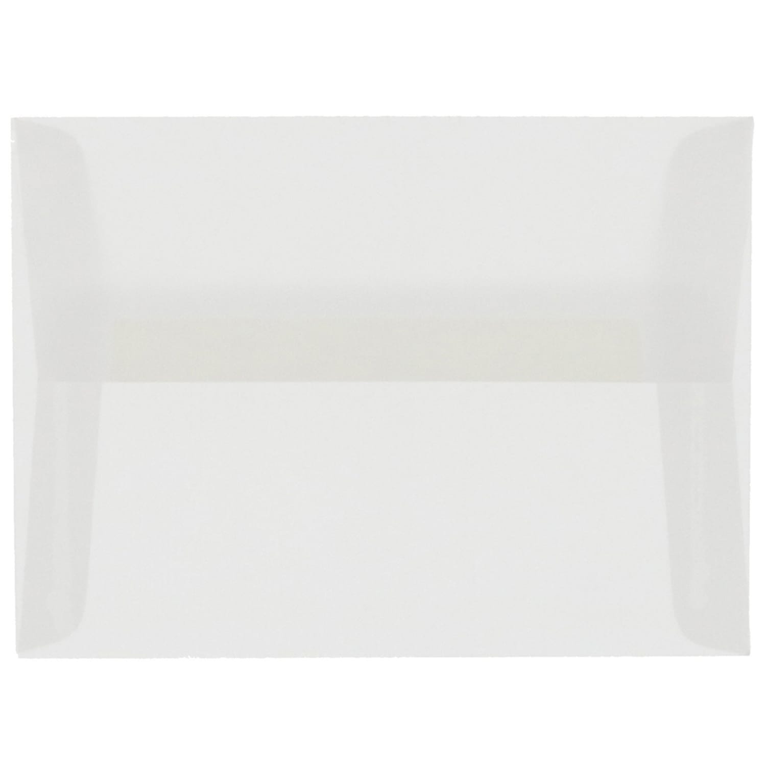 JAM Paper Booklet Invitation Envelopes, A8, Gummed Seal, Clear Translucent, Pack Of 25