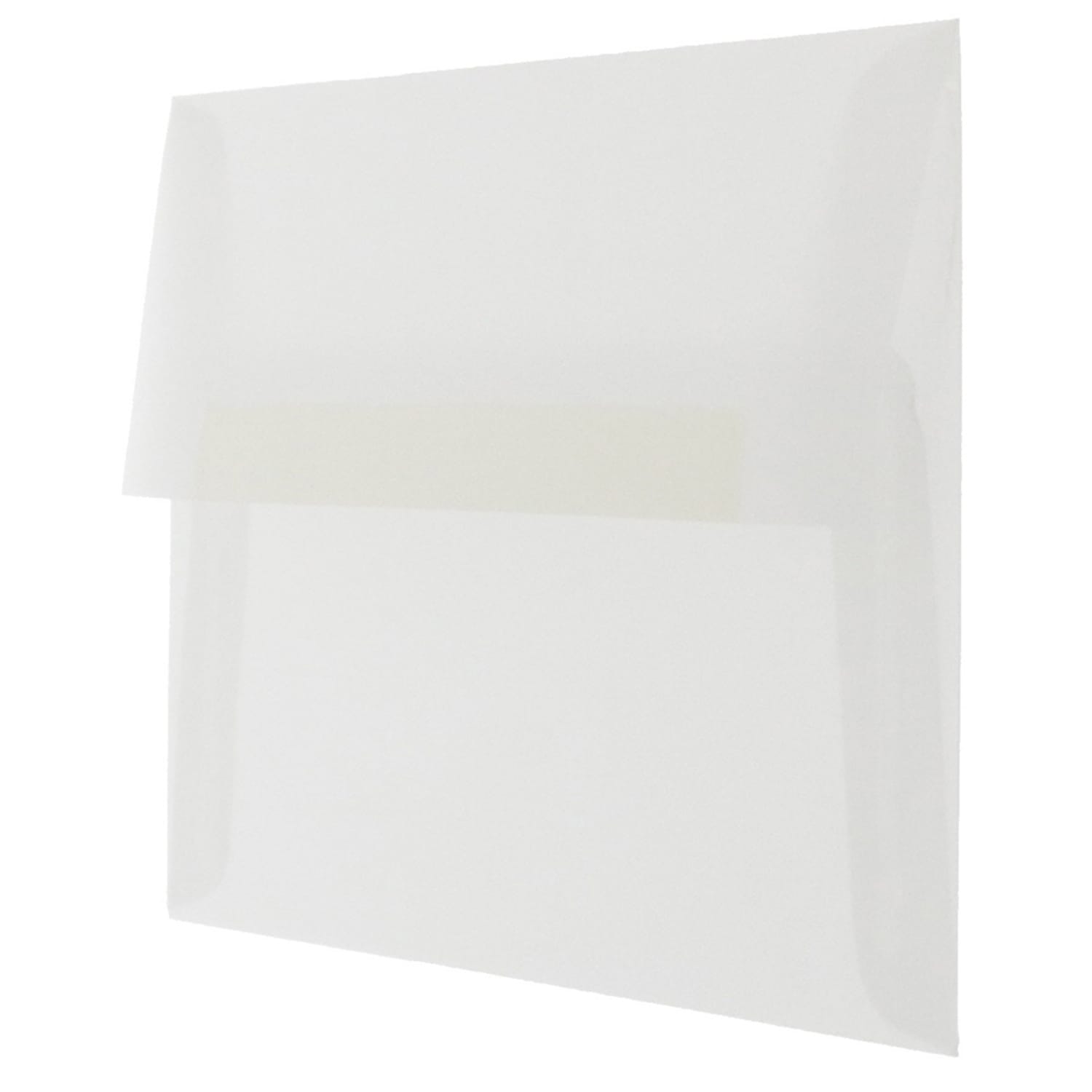 JAM Paper Booklet Invitation Envelopes, A8, Gummed Seal, Clear Translucent, Pack Of 25 - Image 3