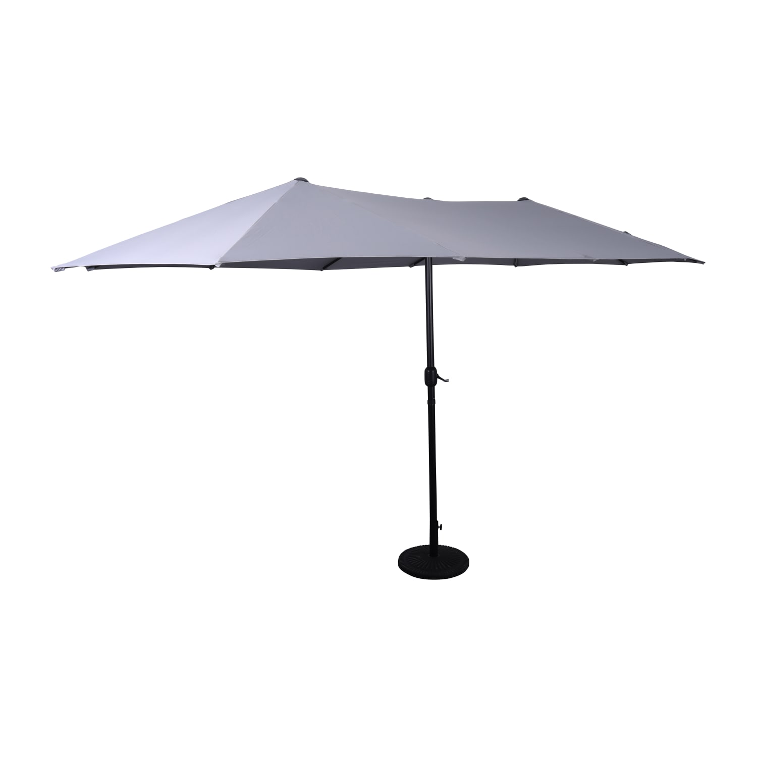 Flash Furniture Elizabeth Commercial Grade 15 FT Triple Head Patio Umbrella with Crank and Easy Lift Functionality, Gray - Image 3