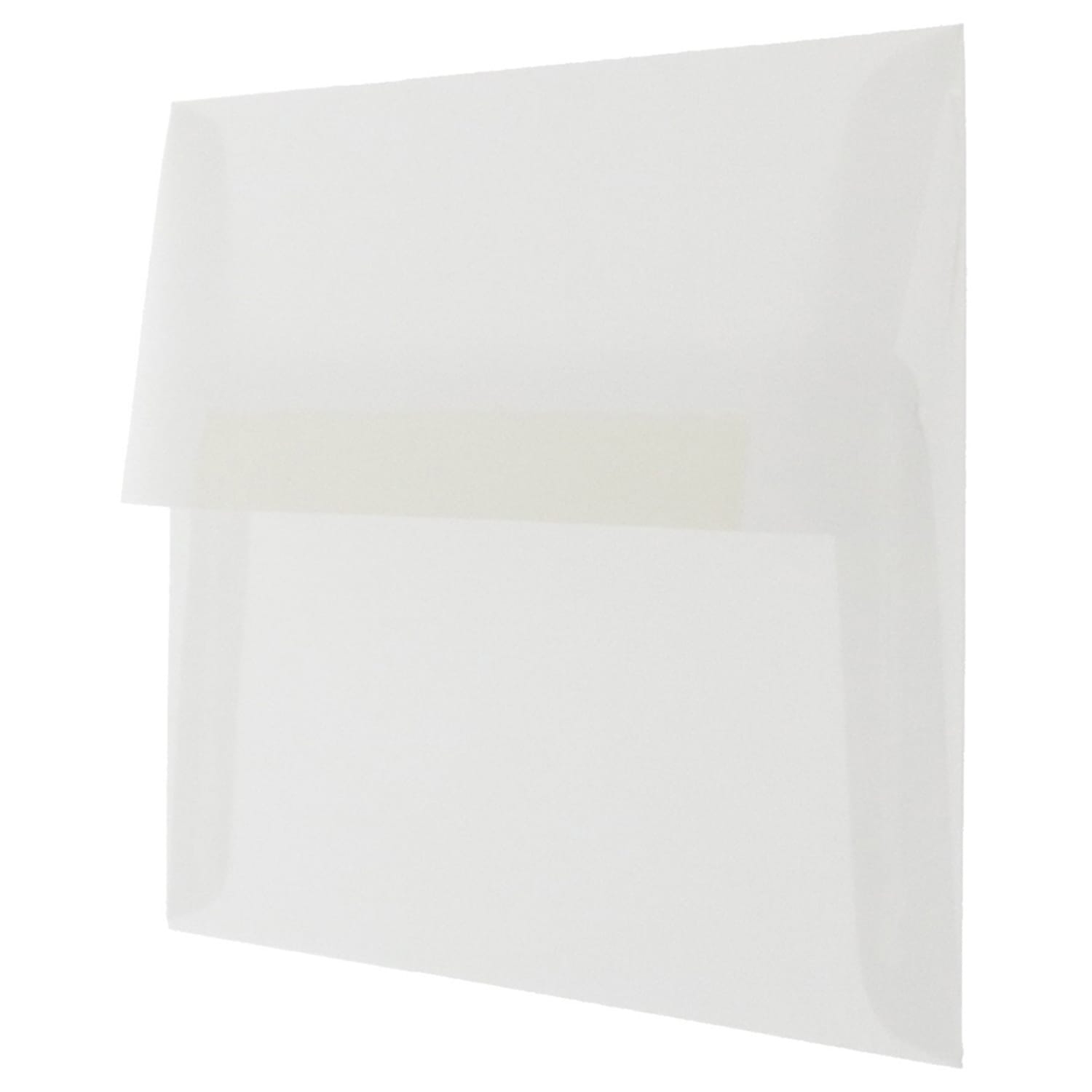 JAM Paper Translucent Vellum Invitation Envelopes, A9, Gummed Seal, Clear, Pack Of 25 - Image 3